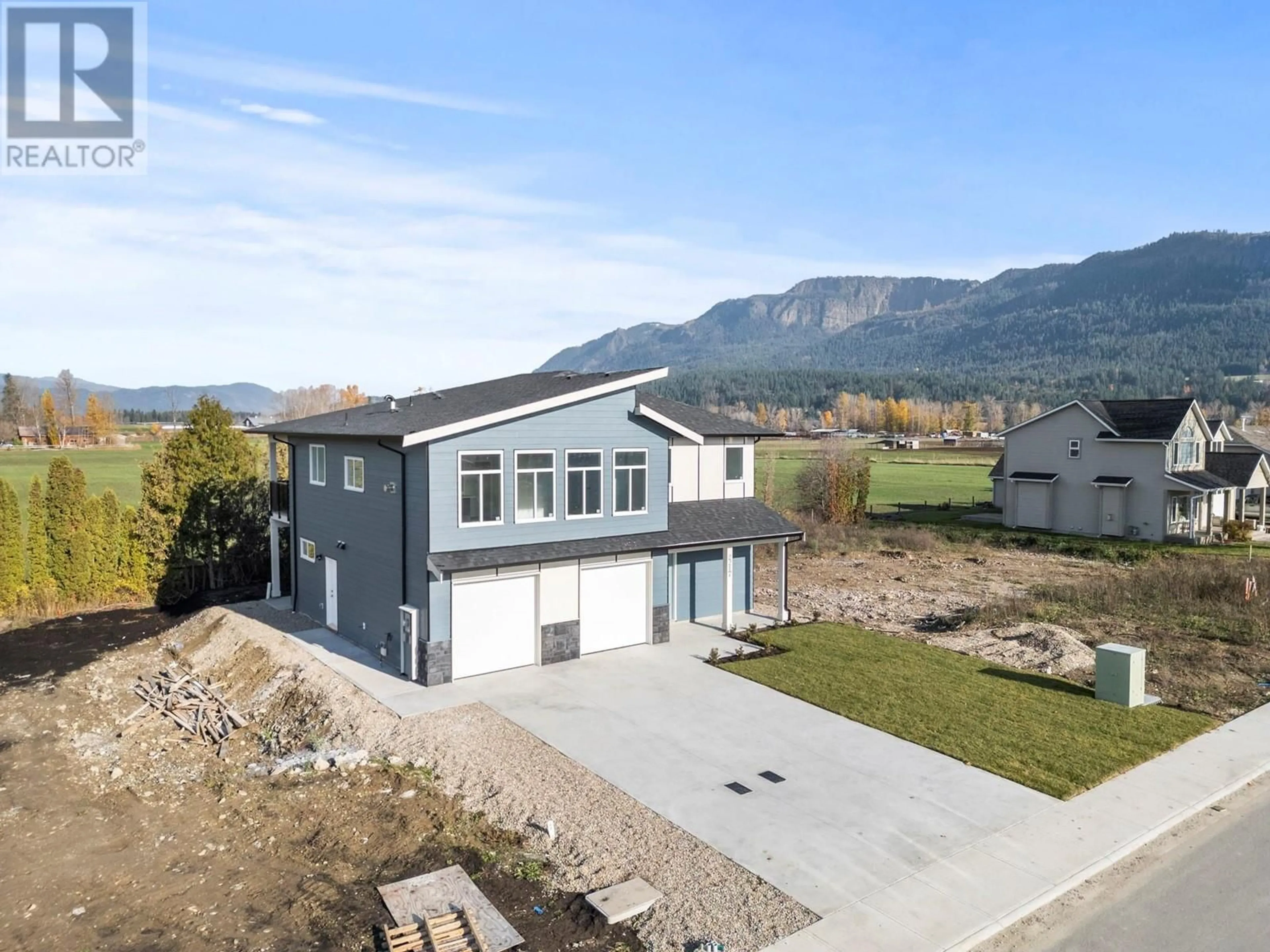 A pic from outside/outdoor area/front of a property/back of a property/a pic from drone, mountain view for 2217 Heitman Street, Enderby British Columbia V0E1V2