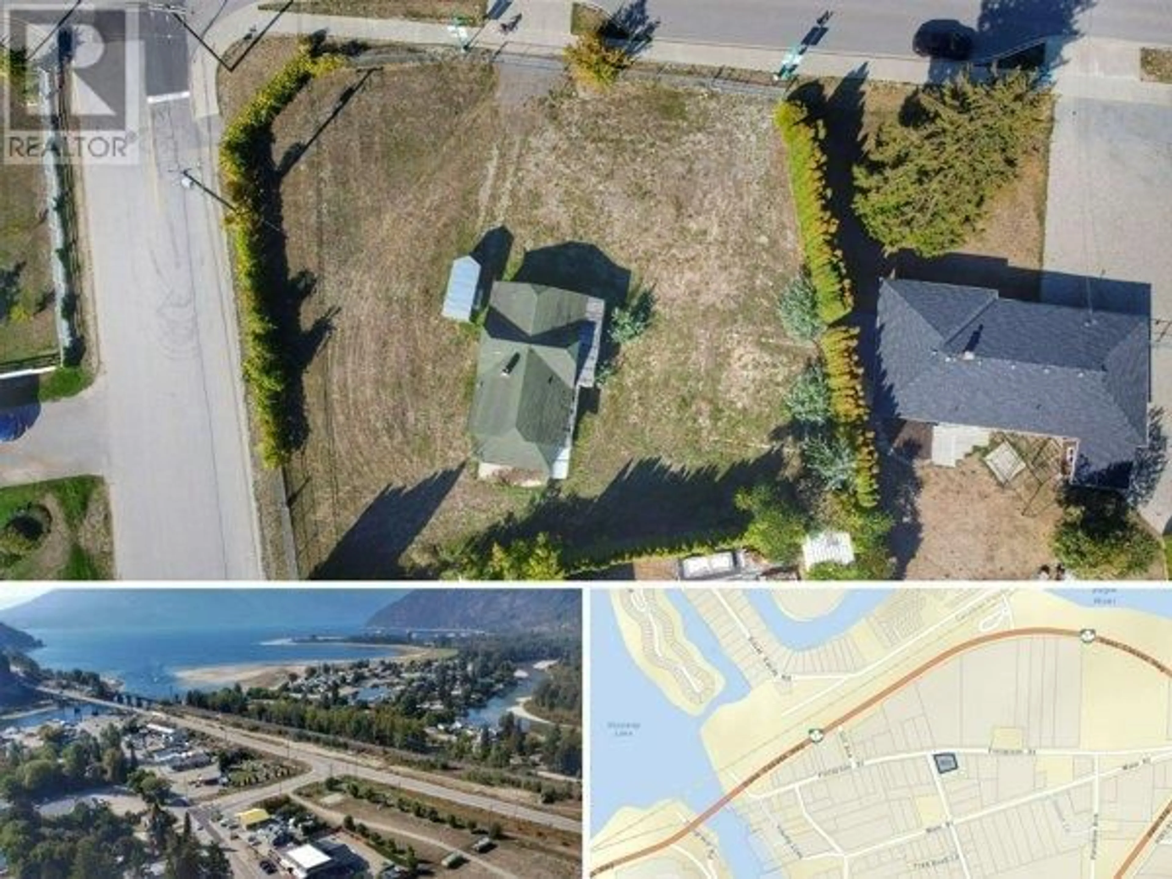 A pic from outside/outdoor area/front of a property/back of a property/a pic from drone, water/lake/river/ocean view for 401 Finlayson Street, Sicamous British Columbia V0E2V1