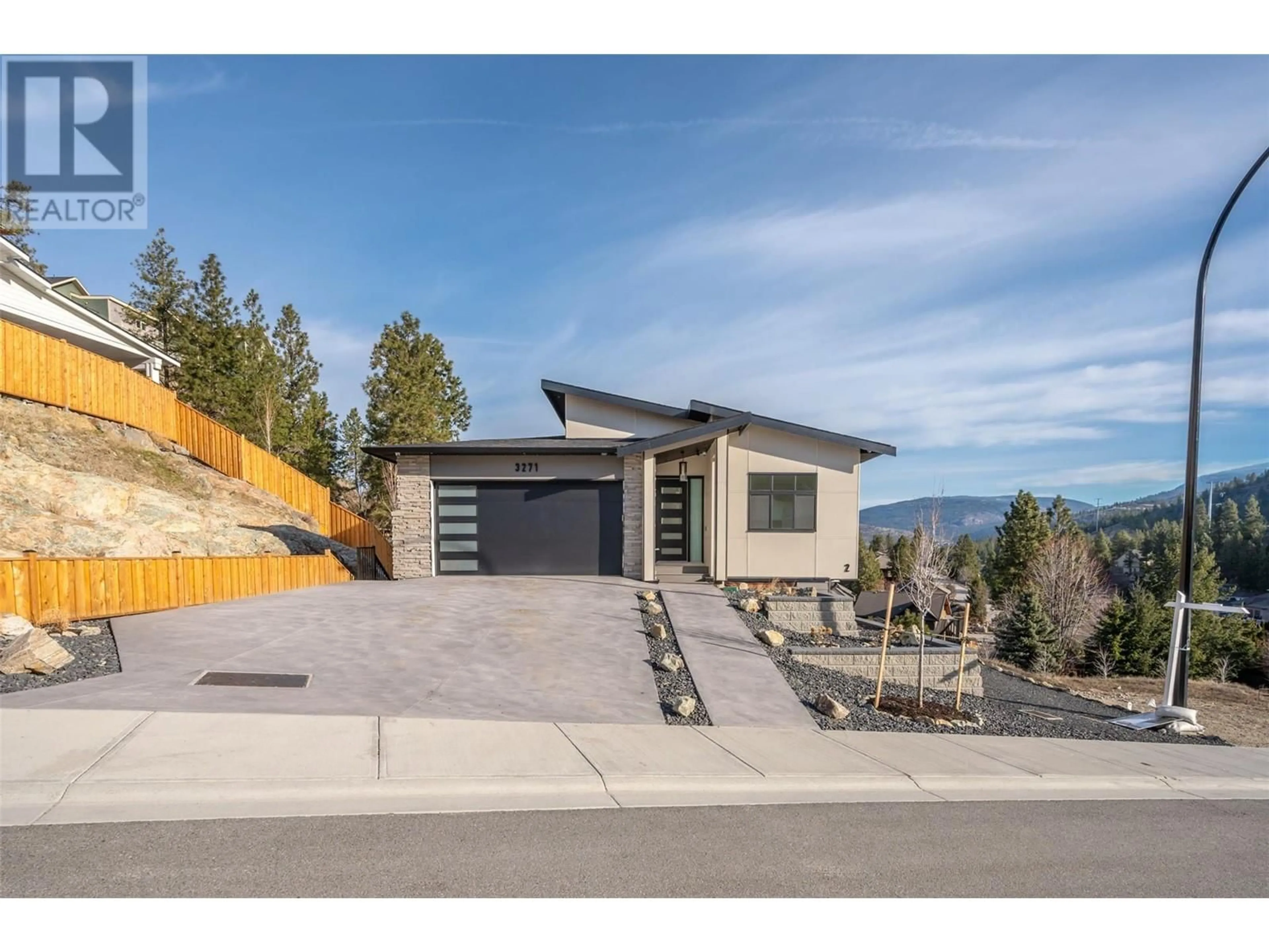 Home with vinyl exterior material, mountain view for 3271 Evergreen Drive, Penticton British Columbia V2A9A9