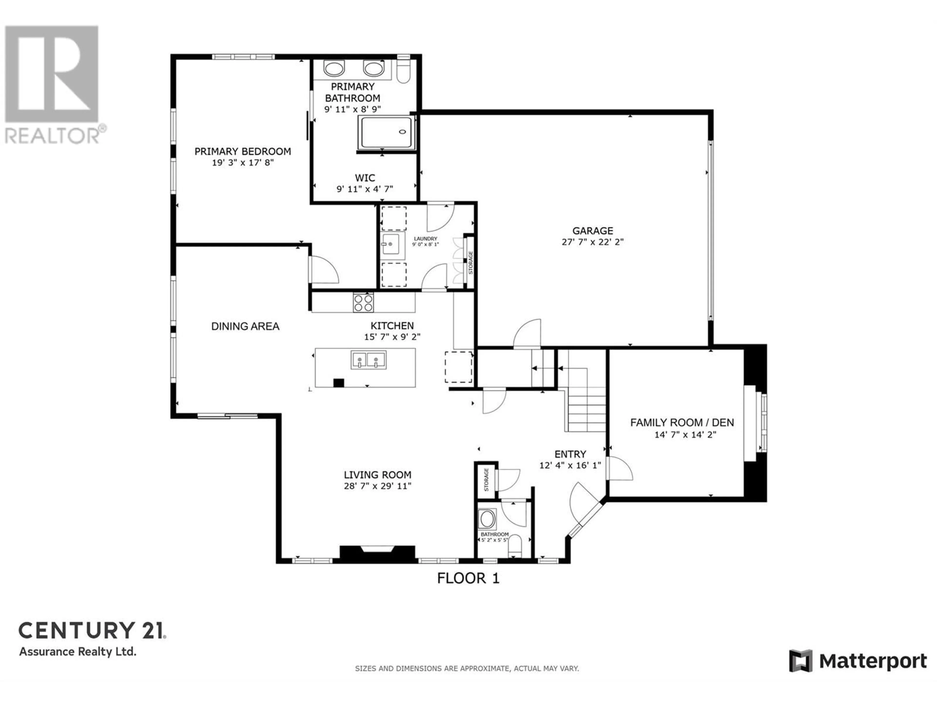 Floor plan for 1088 Barnes Avenue, Kelowna British Columbia V1W3Y4