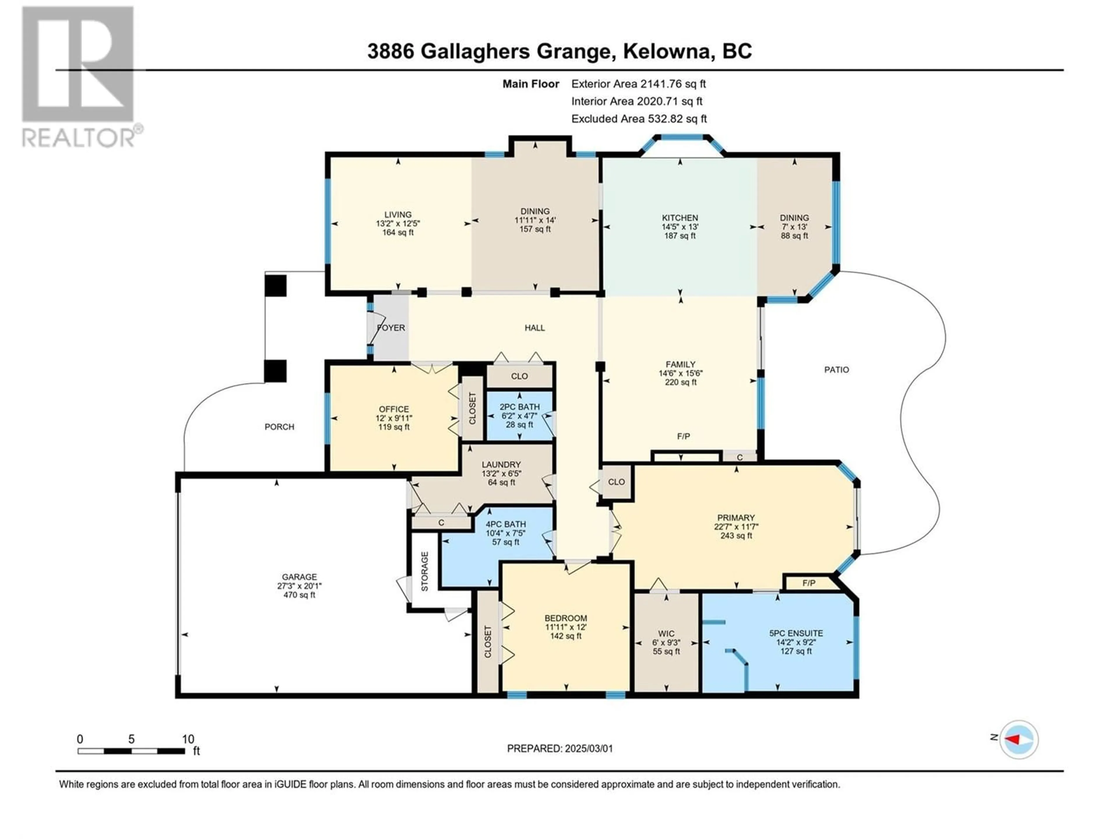 Floor plan for 3886 Gallaghers Grange, Kelowna British Columbia V1W3Z9