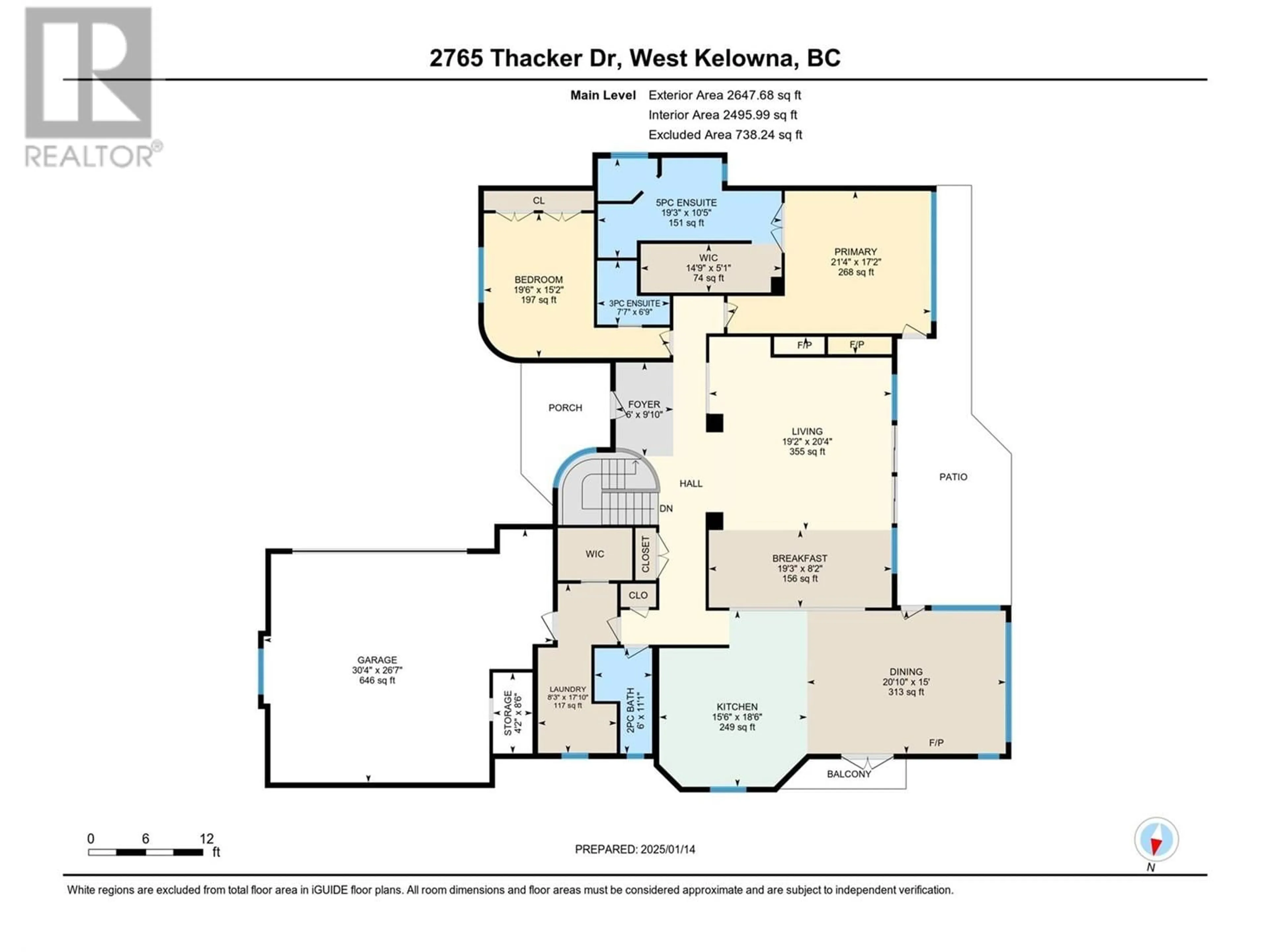 Floor plan for 2765 THACKER DRIVE, West Kelowna British Columbia V1Z1W5