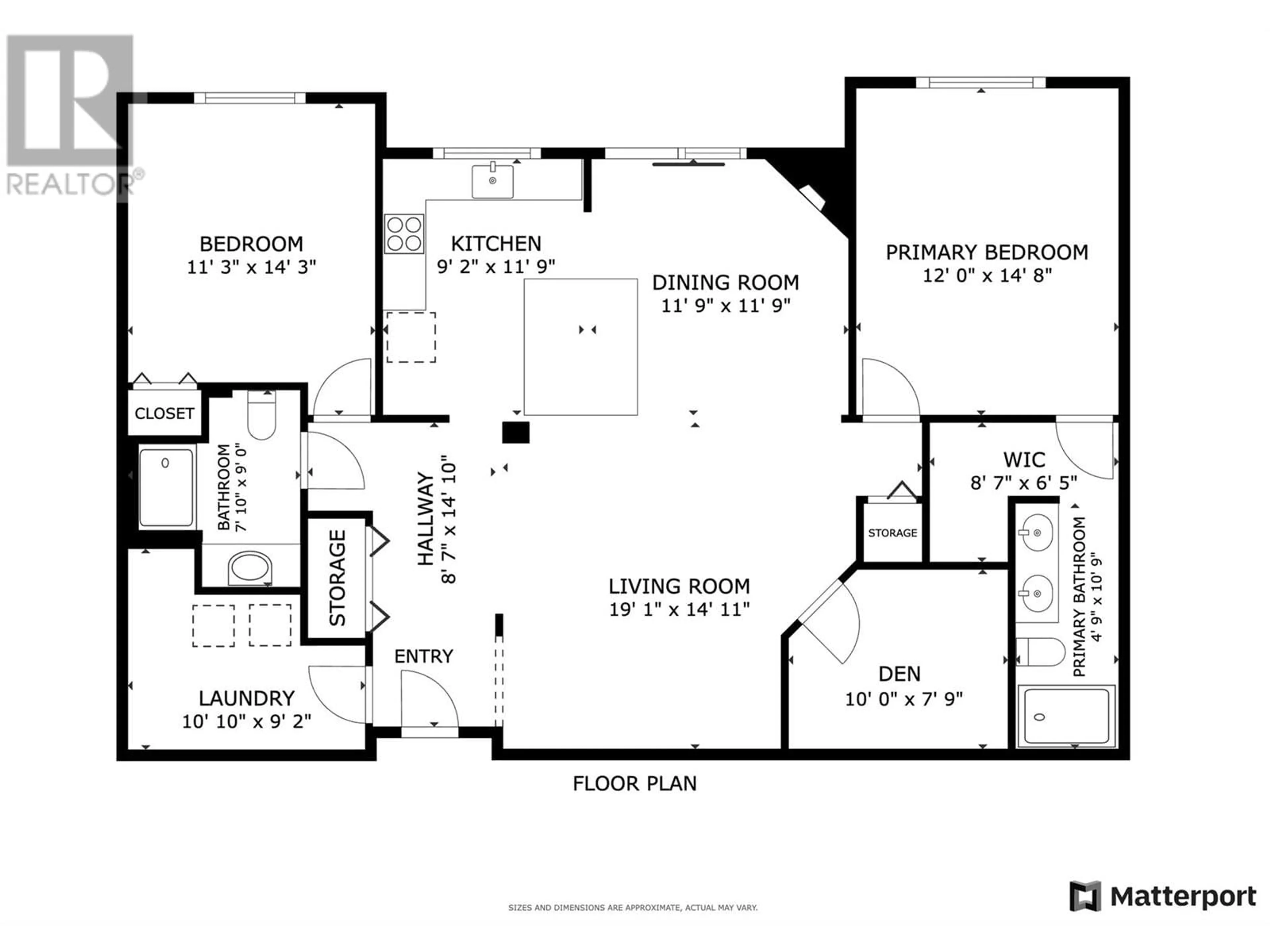 Floor plan for 104 - 1966 DURNIN ROAD, Kelowna British Columbia V1X7Z2