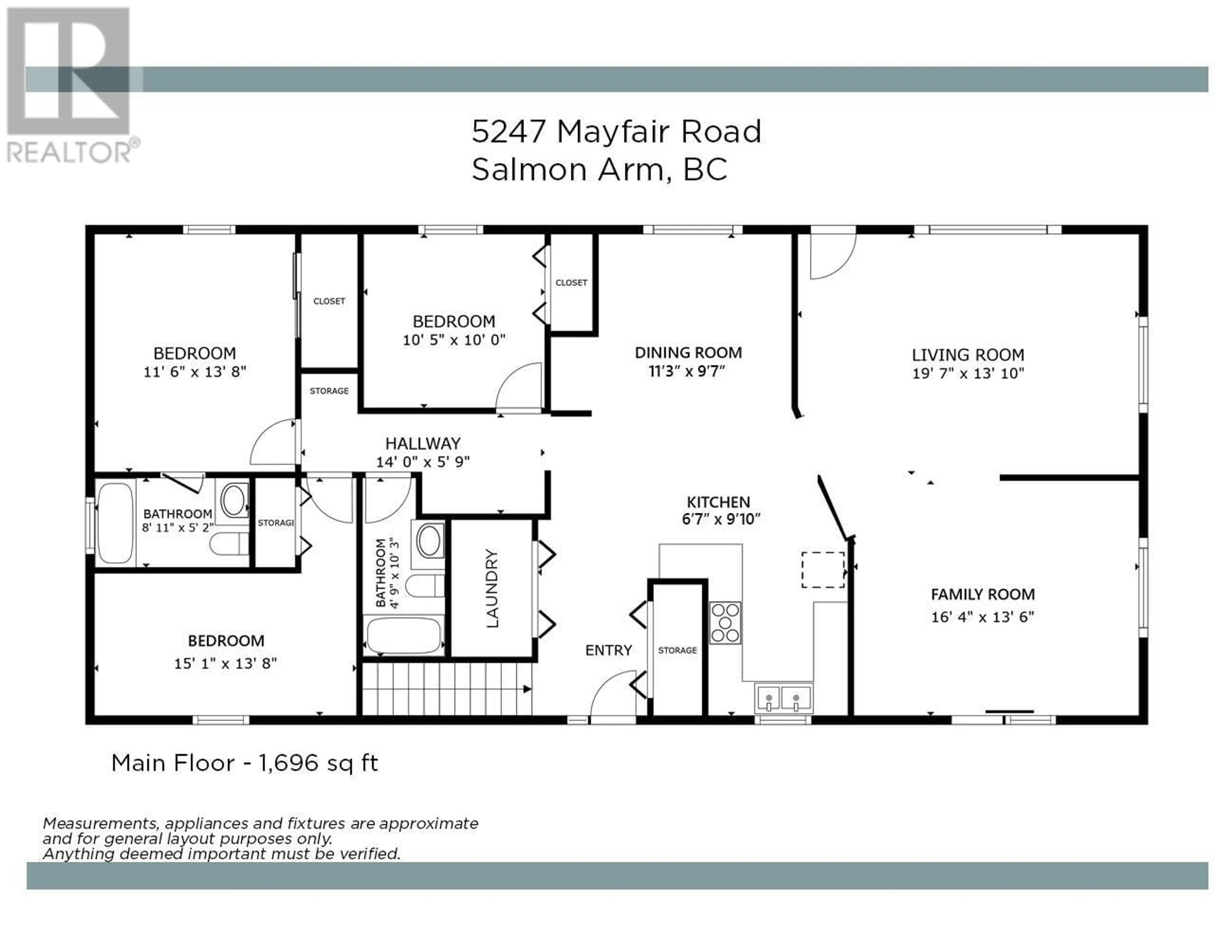 Floor plan for 5247 Mayfair Road SE, Salmon Arm British Columbia V1E2P8