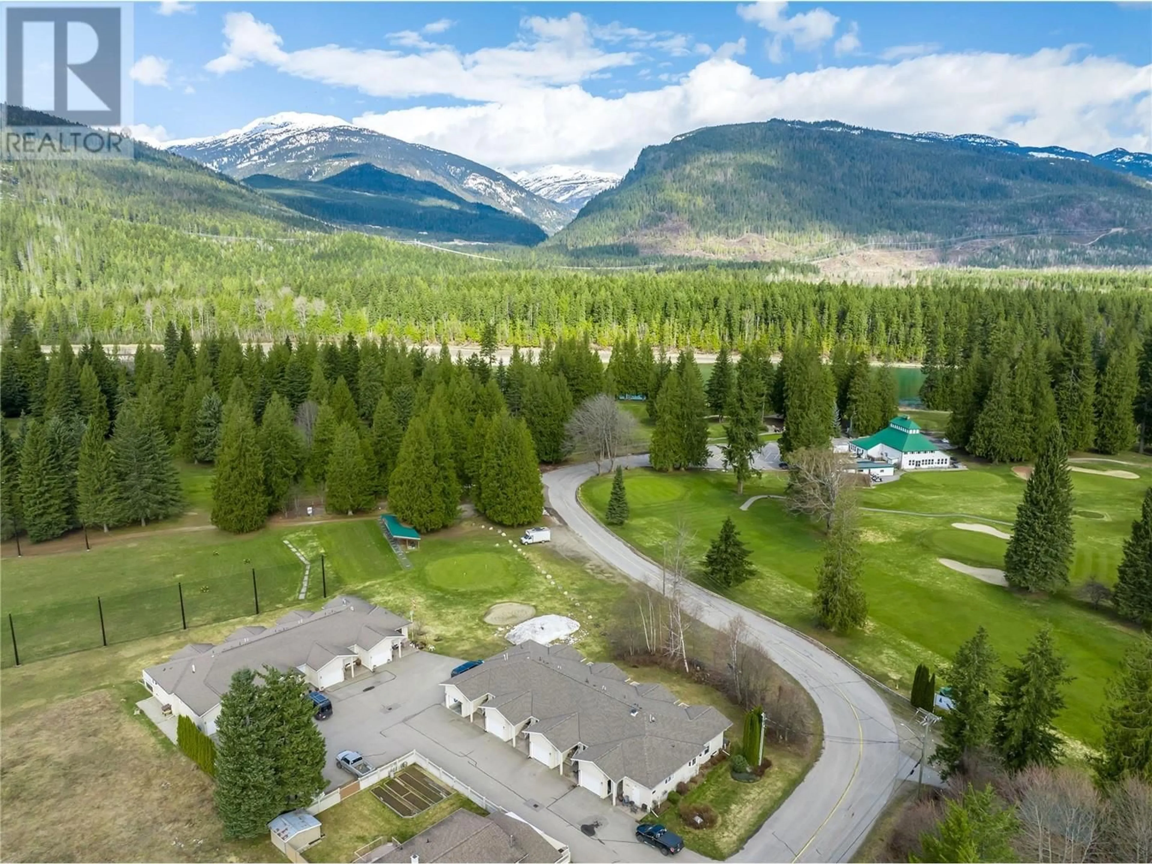 A pic from outside/outdoor area/front of a property/back of a property/a pic from drone, mountain view for 3 - 151 COLUMBIA PARK DRIVE, Revelstoke British Columbia V0E2S0