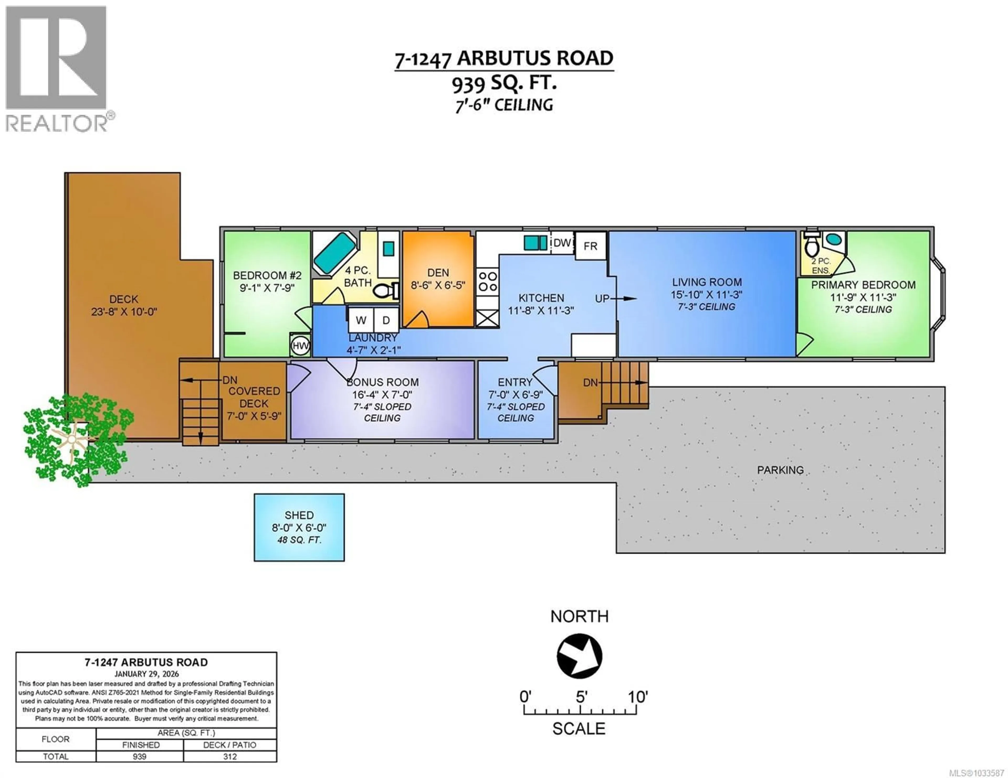 Floor plan for 7 - 1247 ARBUTUS ROAD, Parksville British Columbia V9P1R4