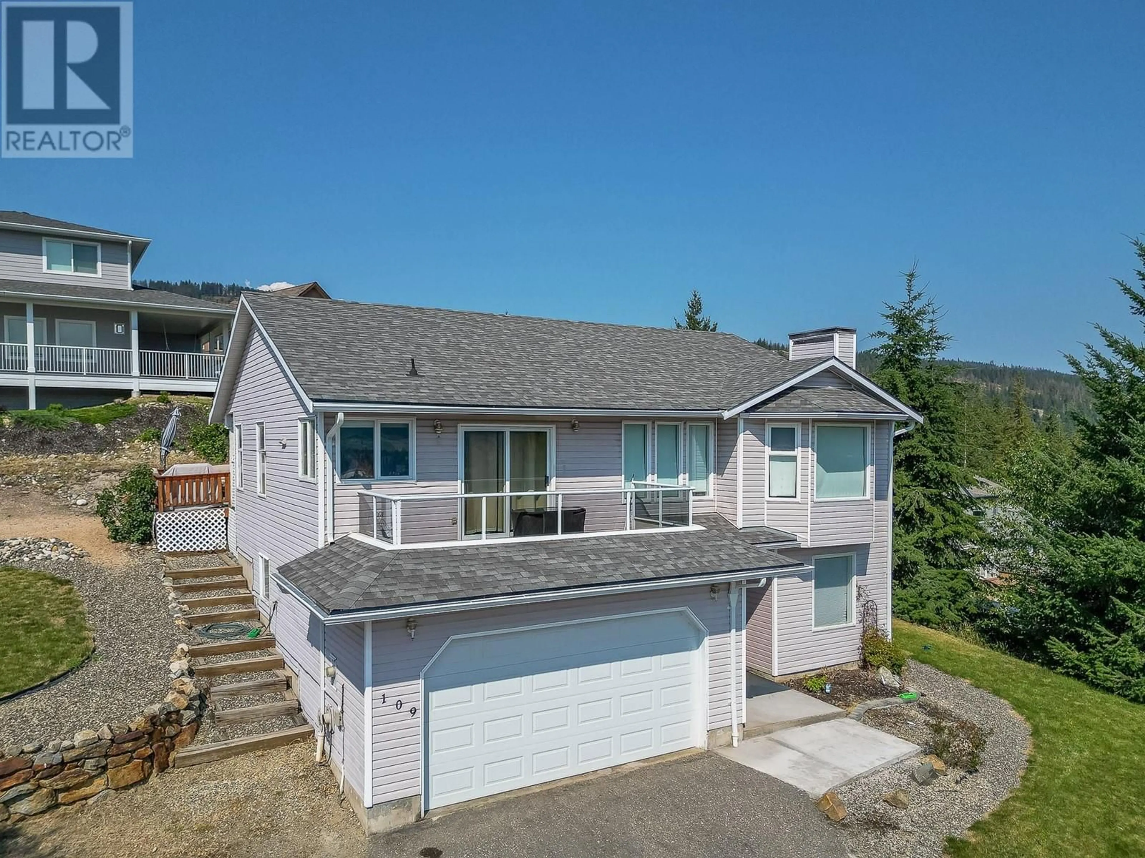 A pic from outside/outdoor area/front of a property/back of a property/a pic from drone, unknown for 109 RESERVOIR ROAD, Enderby British Columbia V0E1V1