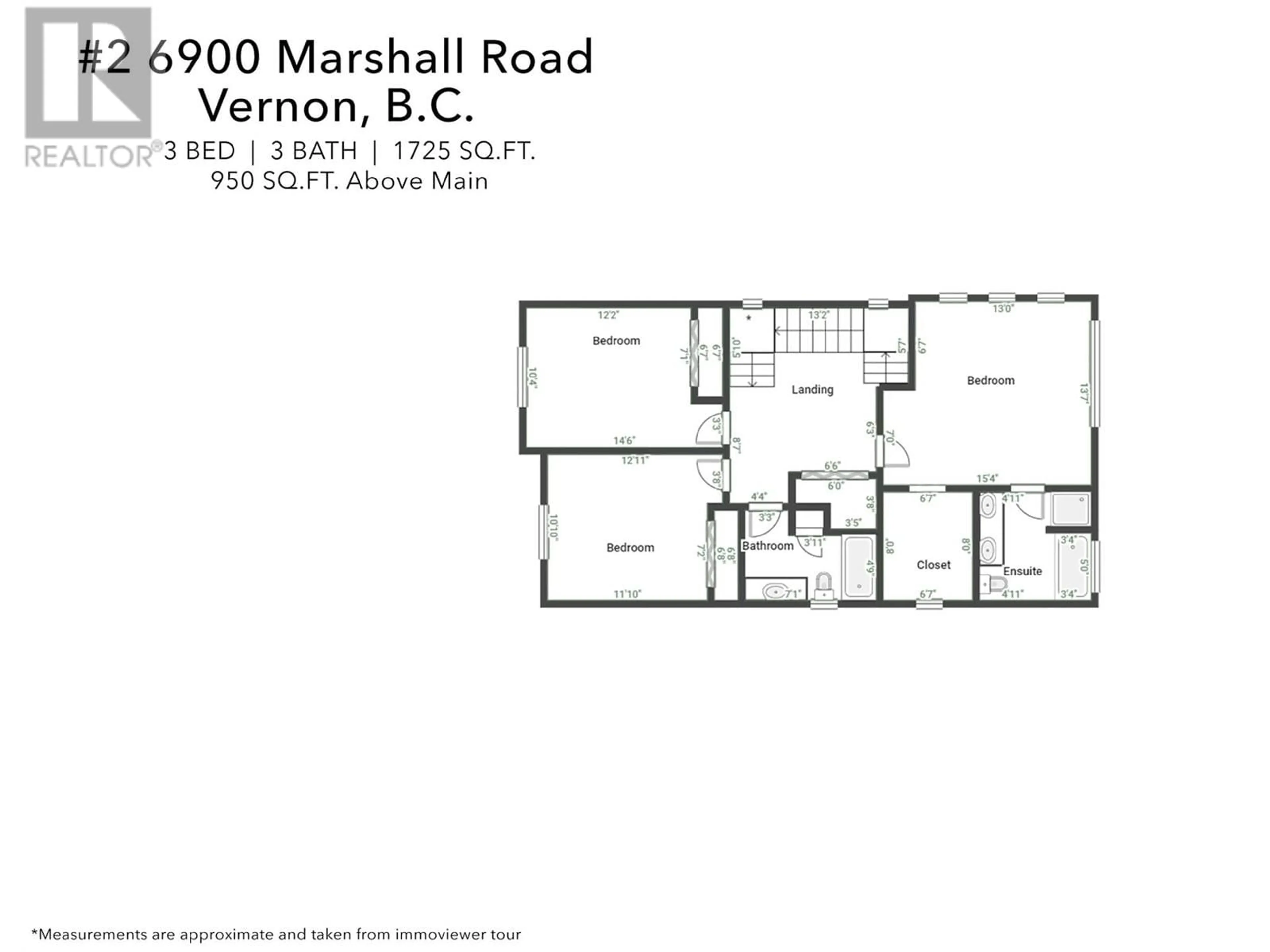 Floor plan for 6900 Marshall Road Unit# 2, Vernon British Columbia V1H2J8