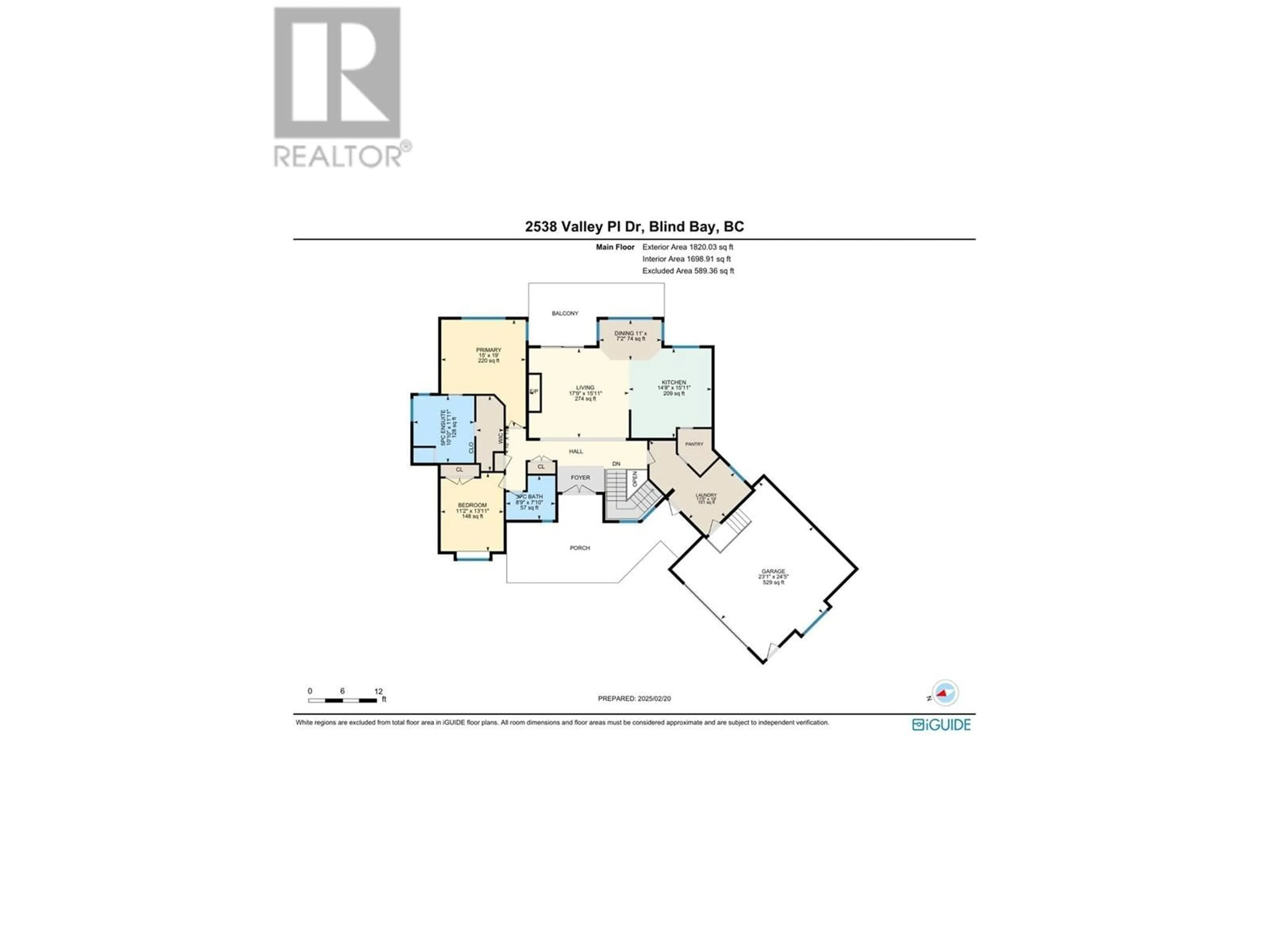 Floor plan for 2538 VALLEY PLACE, Blind Bay British Columbia V0E1H2