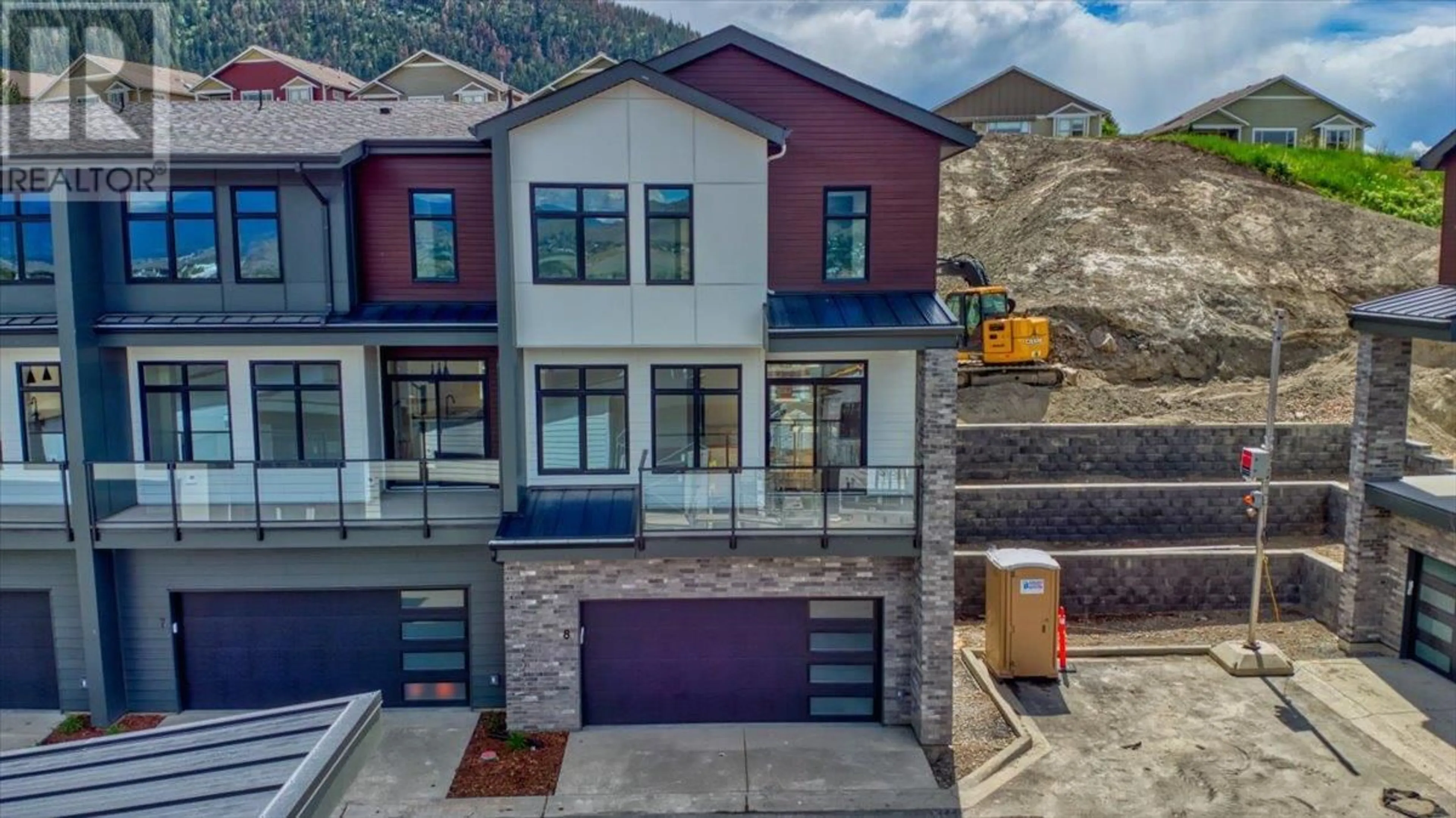 Home with brick exterior material, mountain view for 8 - 7599 KLINGER ROAD, Vernon British Columbia V1H1H4
