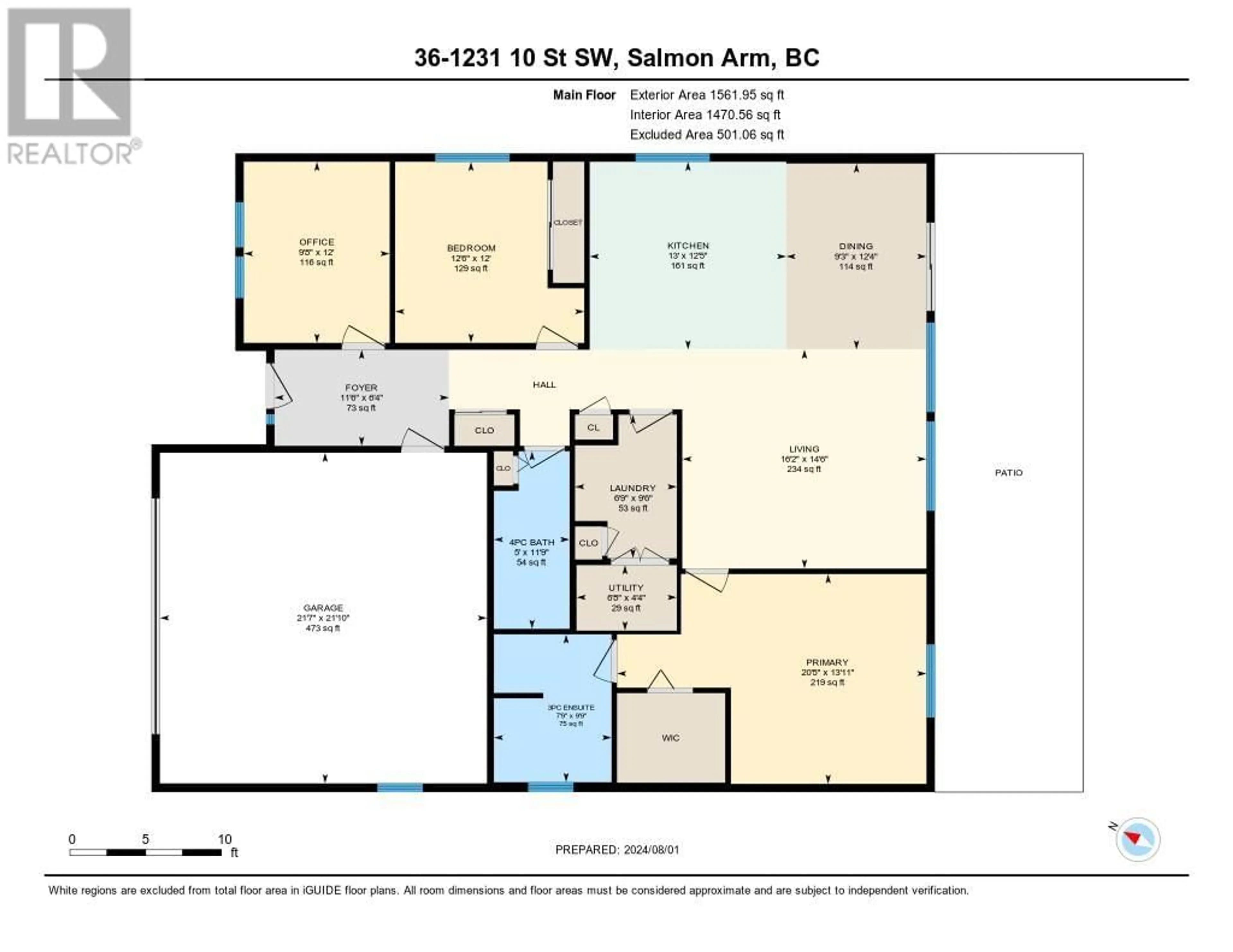 Floor plan for 1231 10th Street SW Unit# 36, Salmon Arm British Columbia V1E0A5