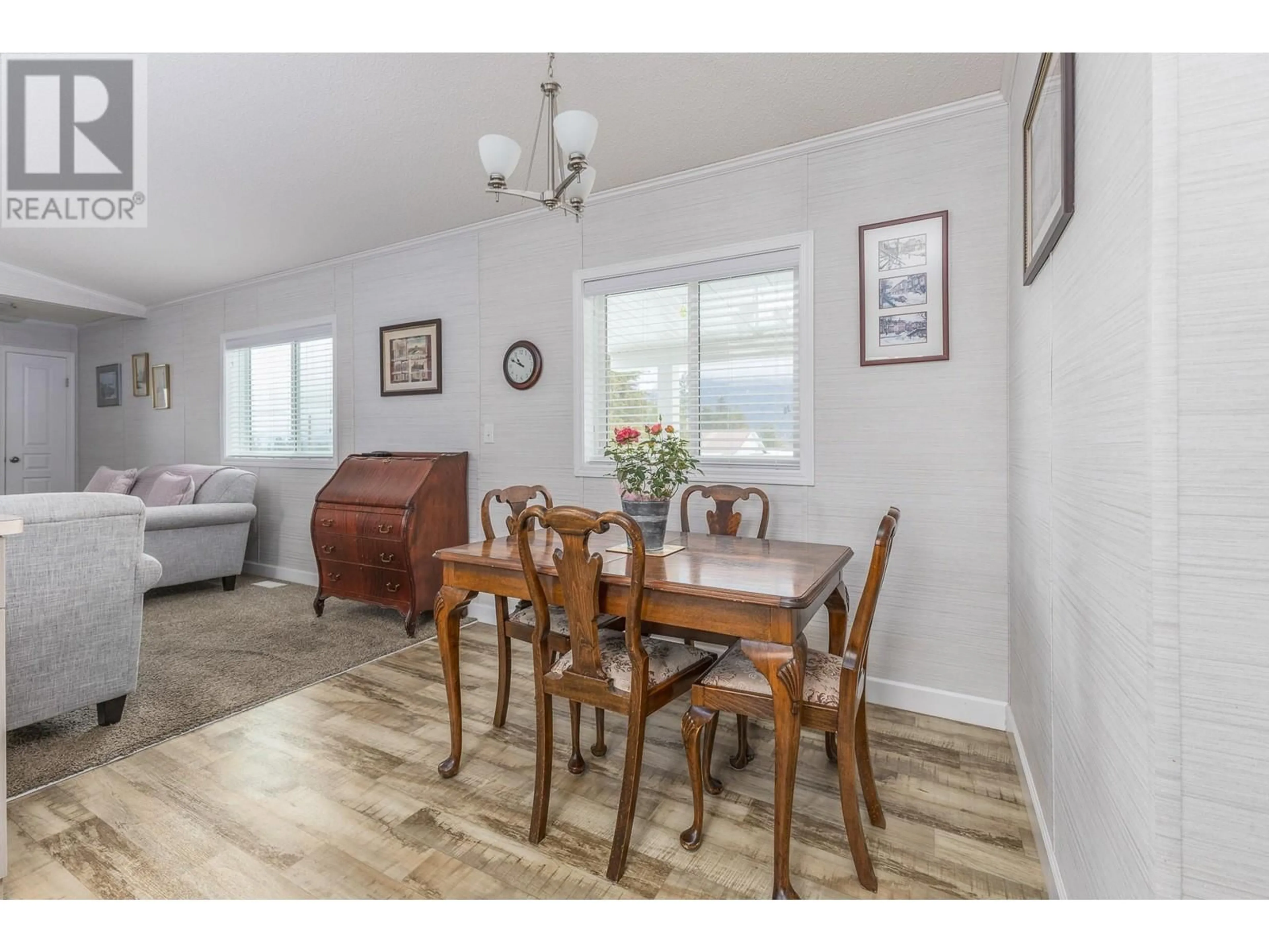 Dining room, wood/laminate floor for 3350 10 Avenue NE Unit# 73, Salmon Arm British Columbia V1E1J6