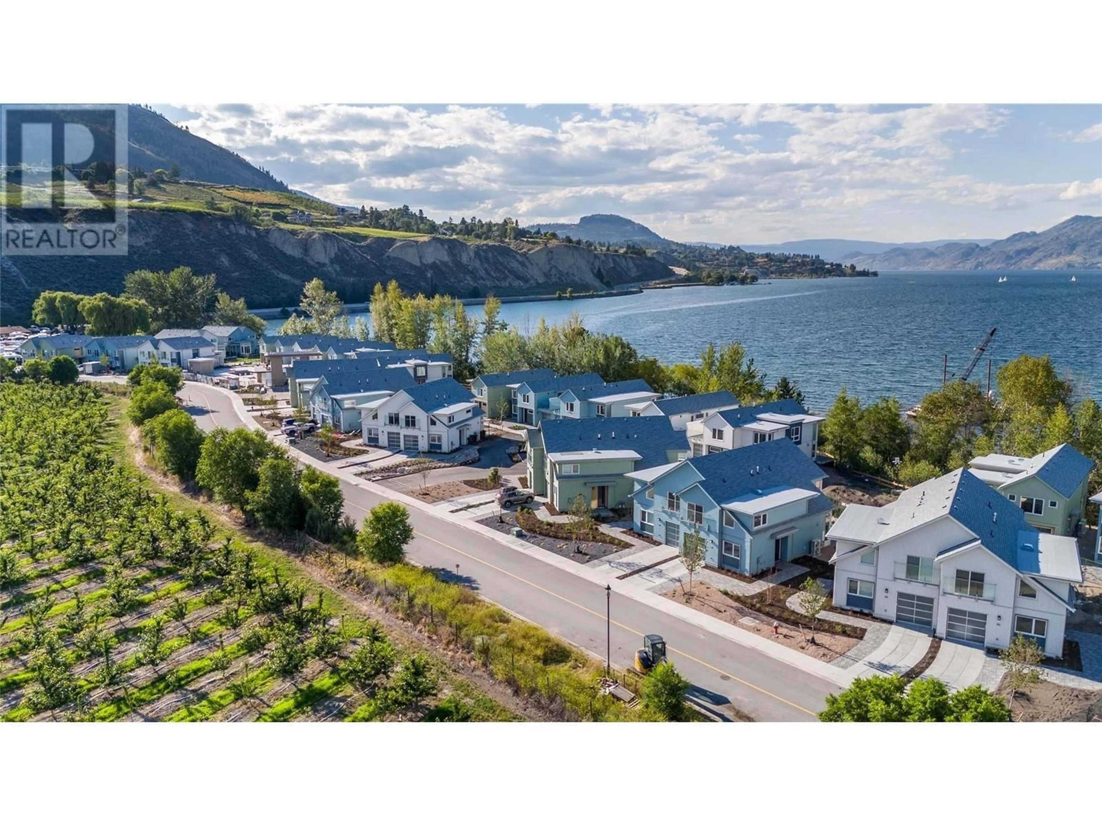 A pic from outside/outdoor area/front of a property/back of a property/a pic from drone, water/lake/river/ocean view for 3160 Landry Crescent, Summerland British Columbia V0H1Z9