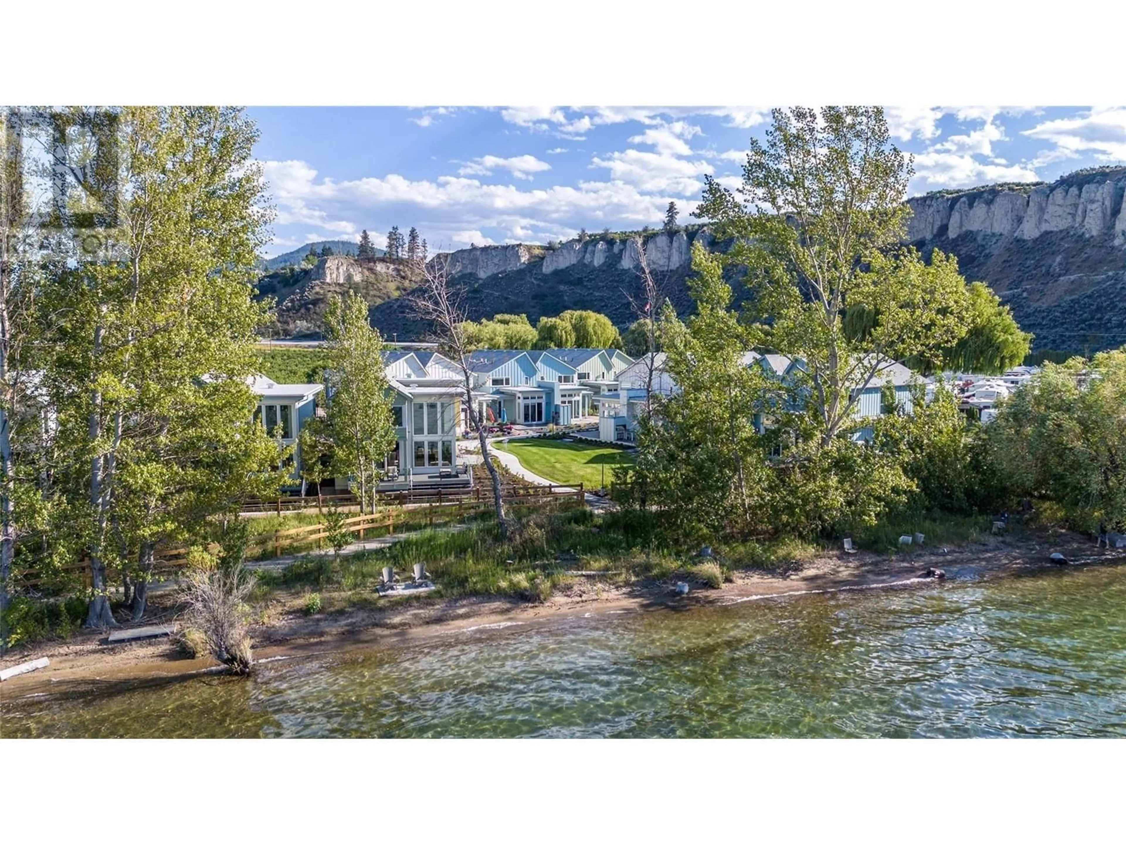 A pic from outside/outdoor area/front of a property/back of a property/a pic from drone, water/lake/river/ocean view for 3160 Landry Crescent, Summerland British Columbia V0H1Z9