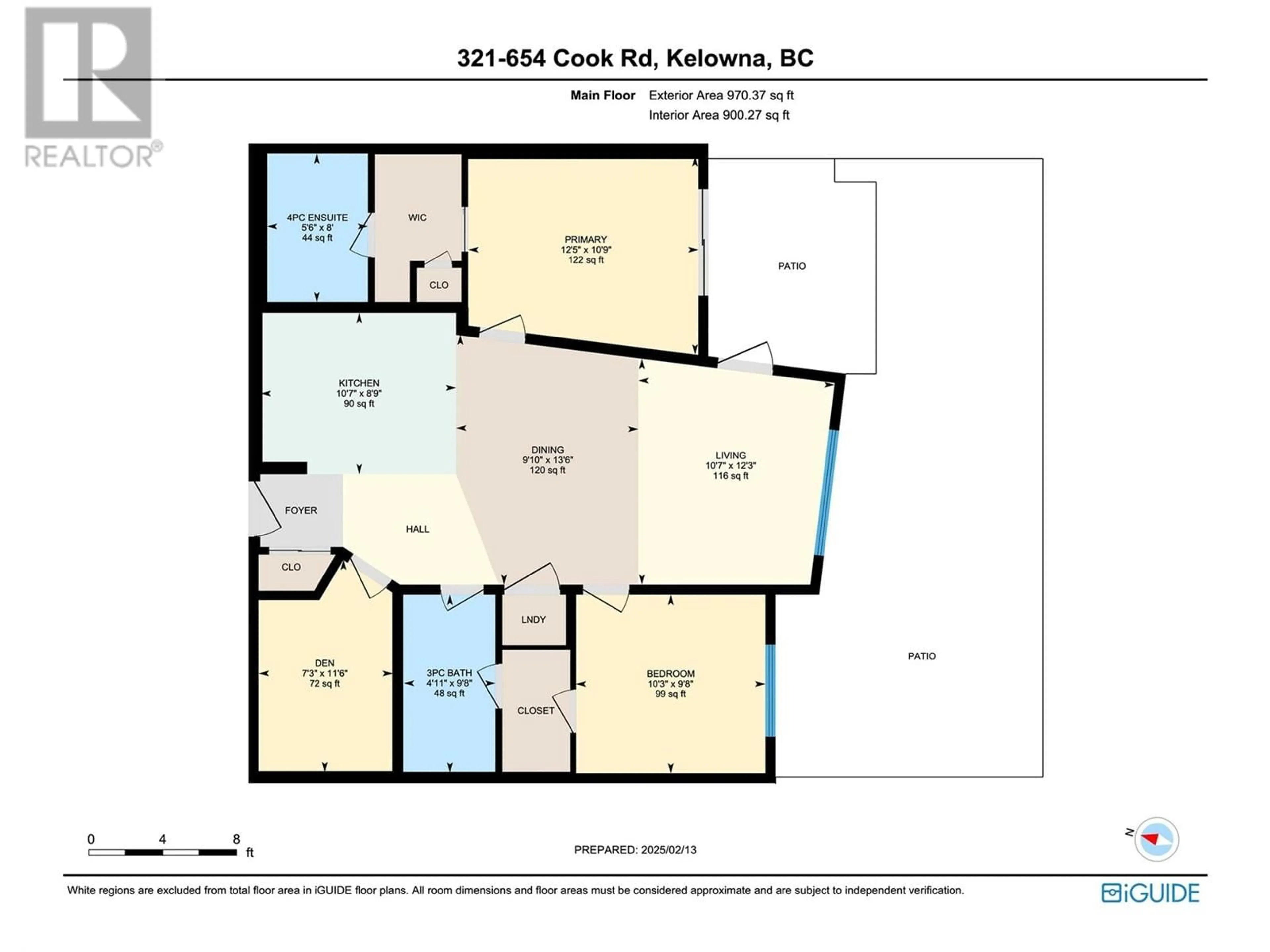 Floor plan for 321 - 654 COOK ROAD, Kelowna British Columbia V1W3G7