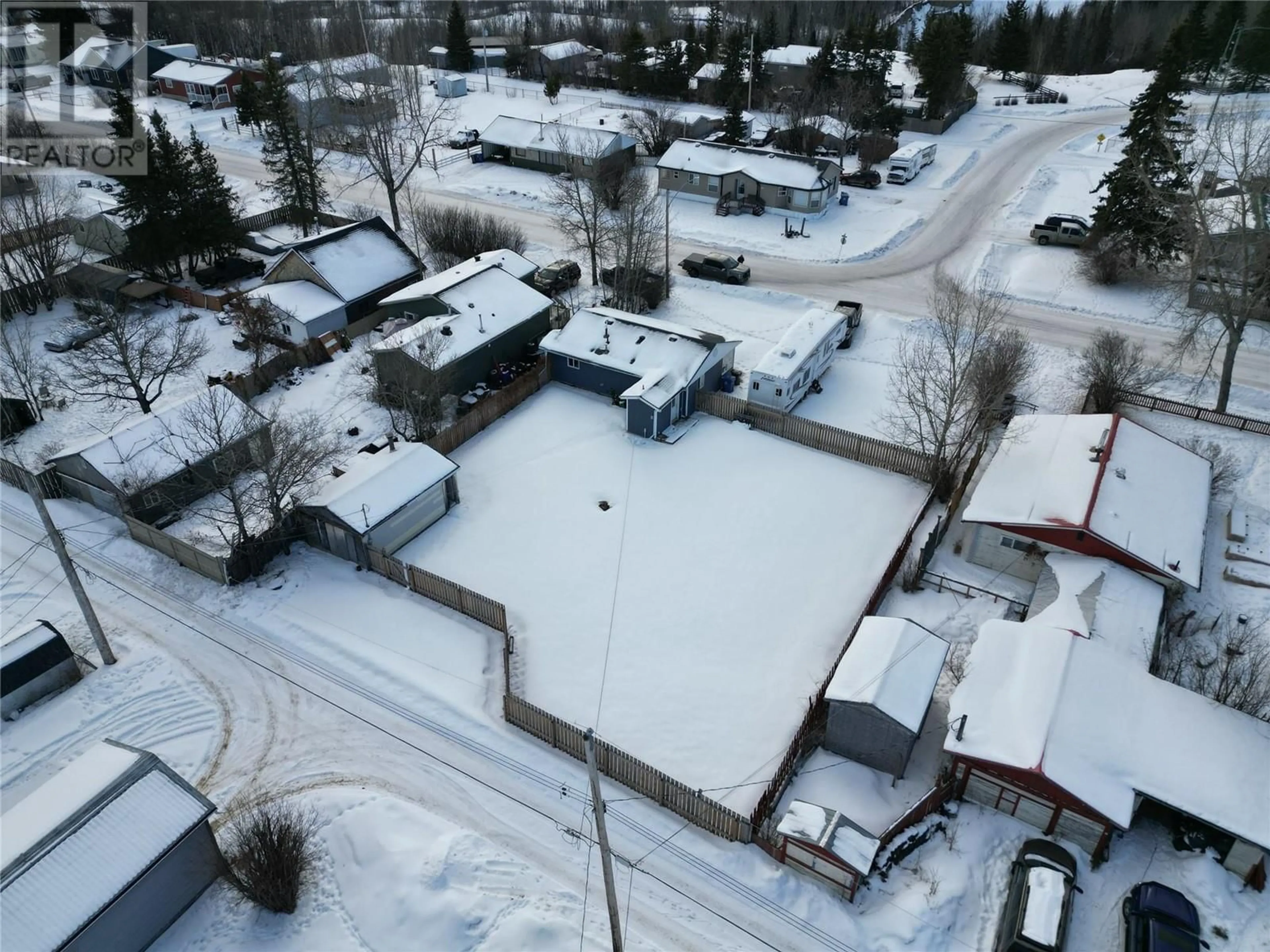 A pic from outside/outdoor area/front of a property/back of a property/a pic from drone, street for 4908 47 Avenue, Pouce Coupe British Columbia V0C2C0