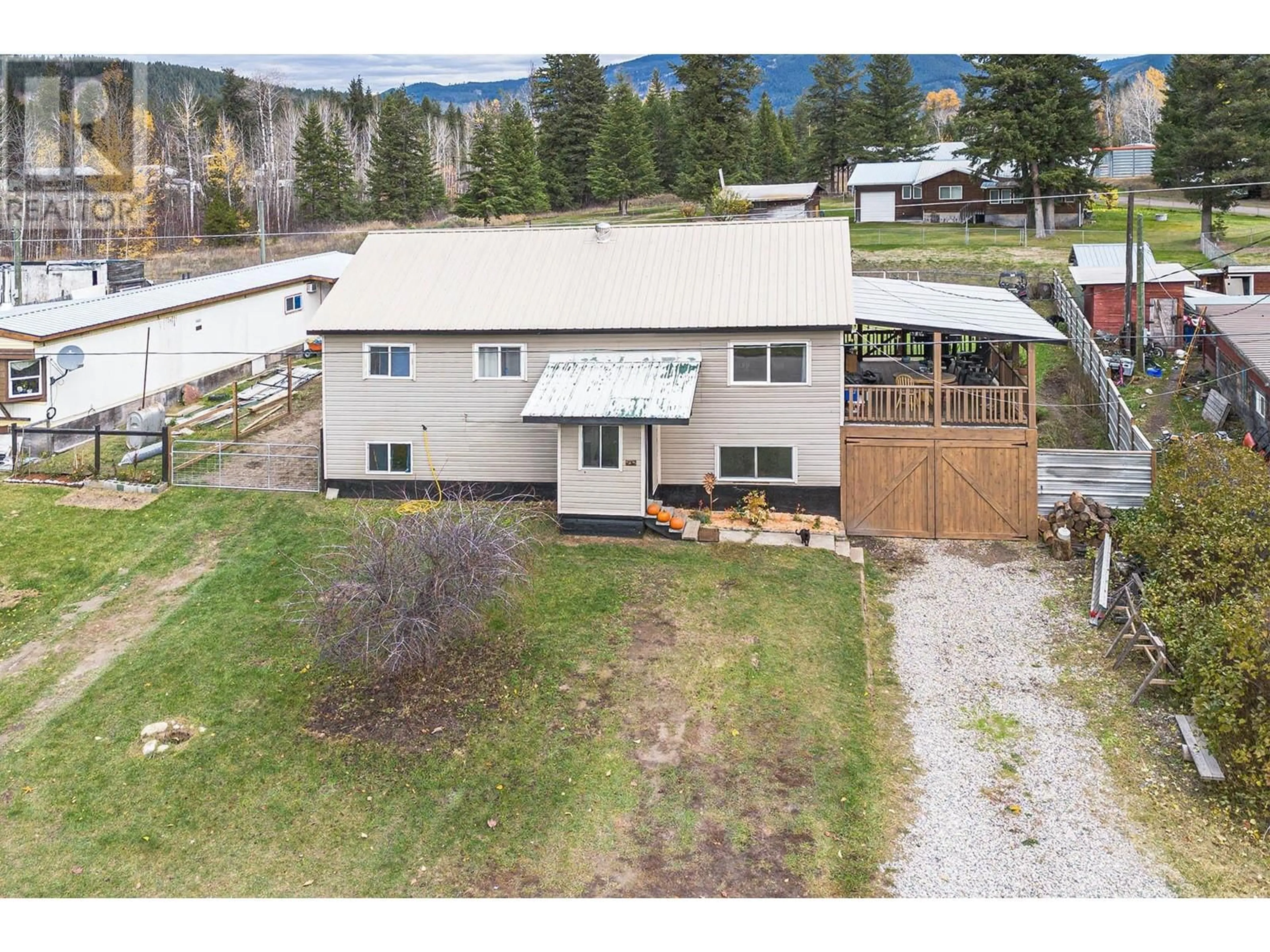 A pic from outside/outdoor area/front of a property/back of a property/a pic from drone, mountain view for 272 GURU NANAK Place, Clearwater British Columbia V0E3A0