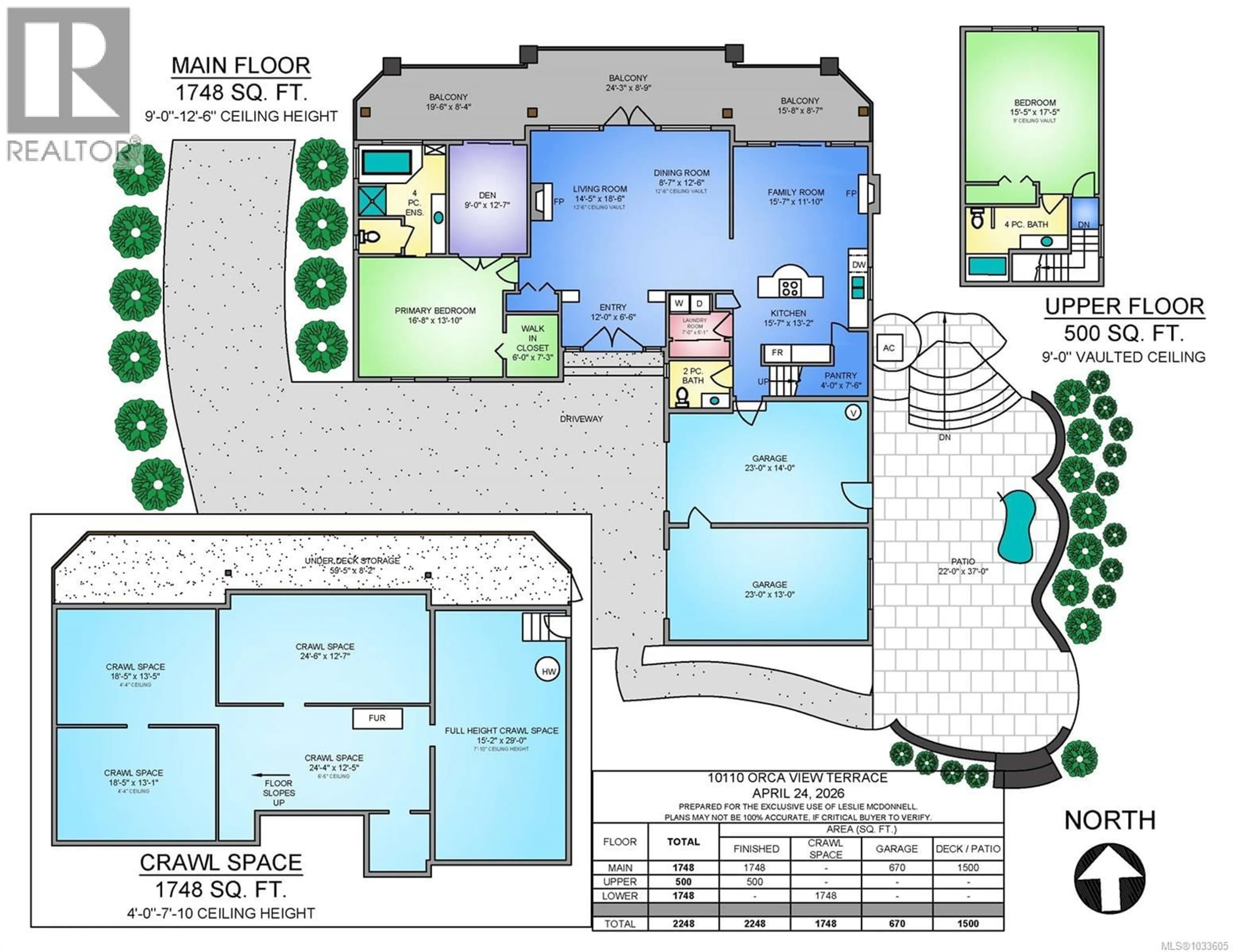 Floor plan for 10110 ORCA VIEW TERRACE, Chemainus British Columbia V0R1K2