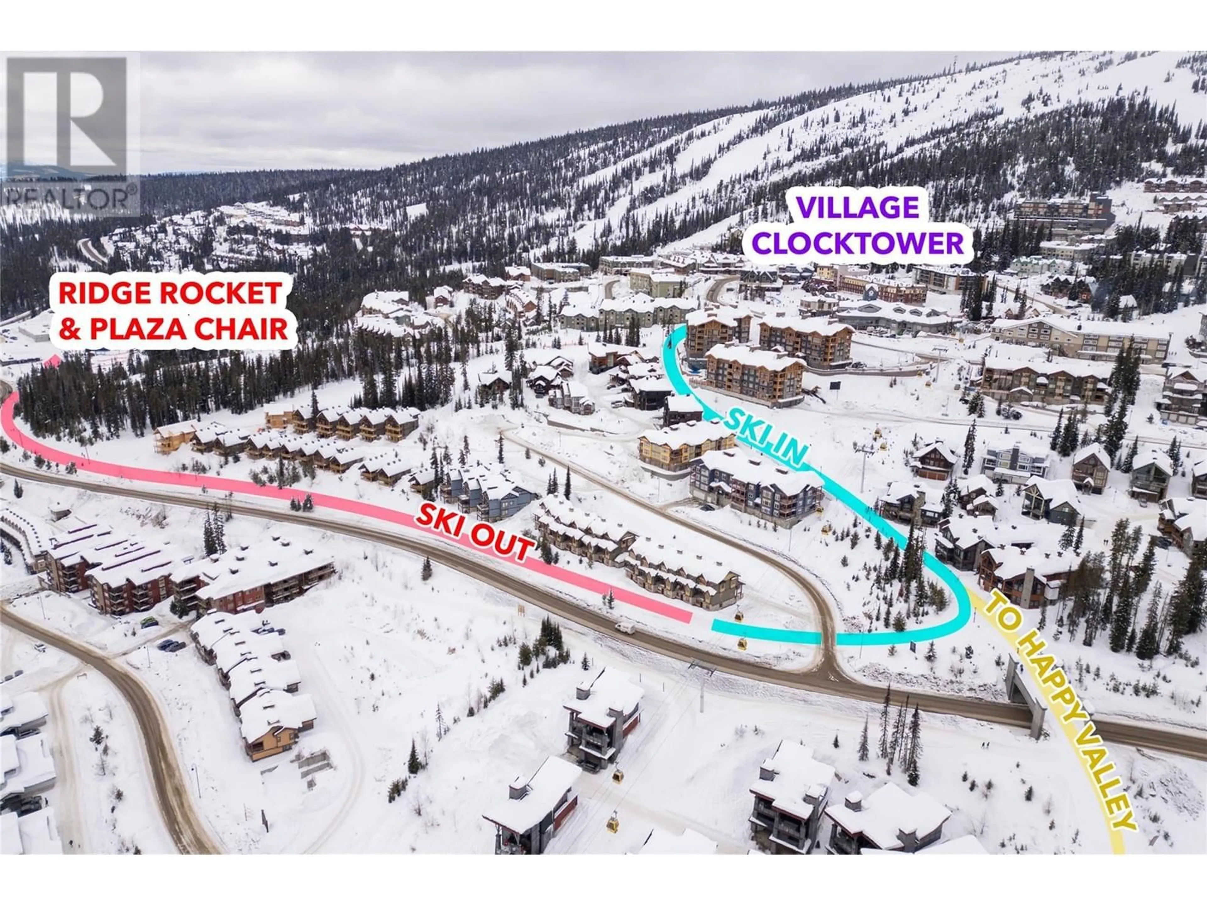 A pic from outside/outdoor area/front of a property/back of a property/a pic from drone, mountain view for 310 Whitehorse Lane Unit# 1, Big White British Columbia V1P1P3