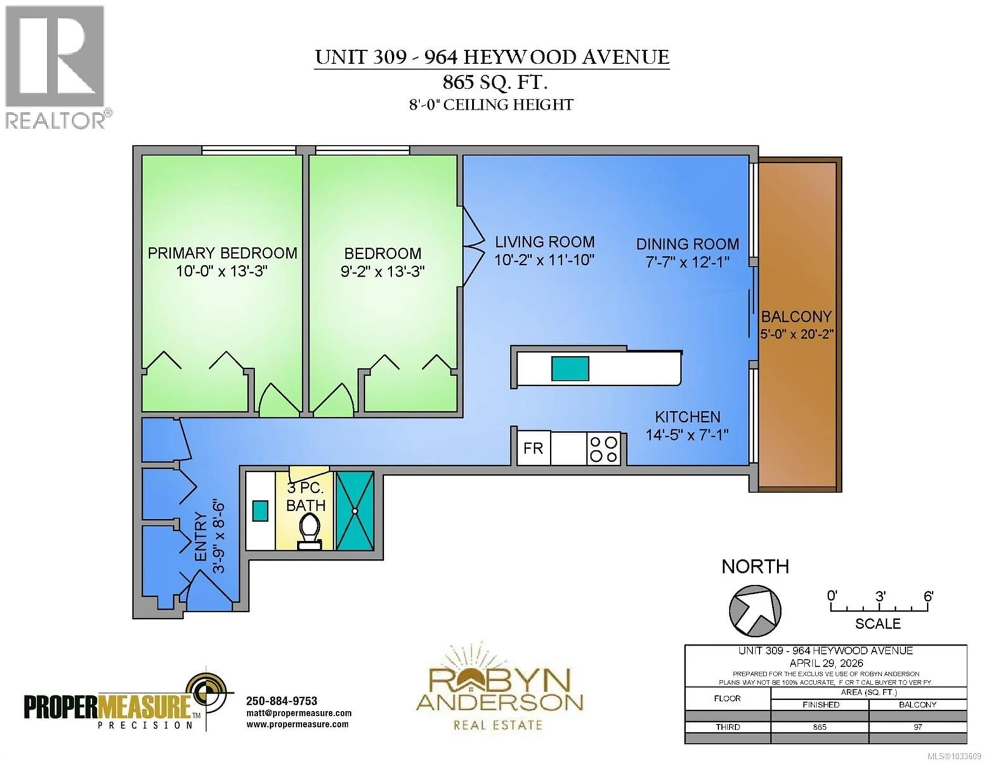 Floor plan for 309 - 964 HEYWOOD AVENUE, Victoria British Columbia V8V2Y5