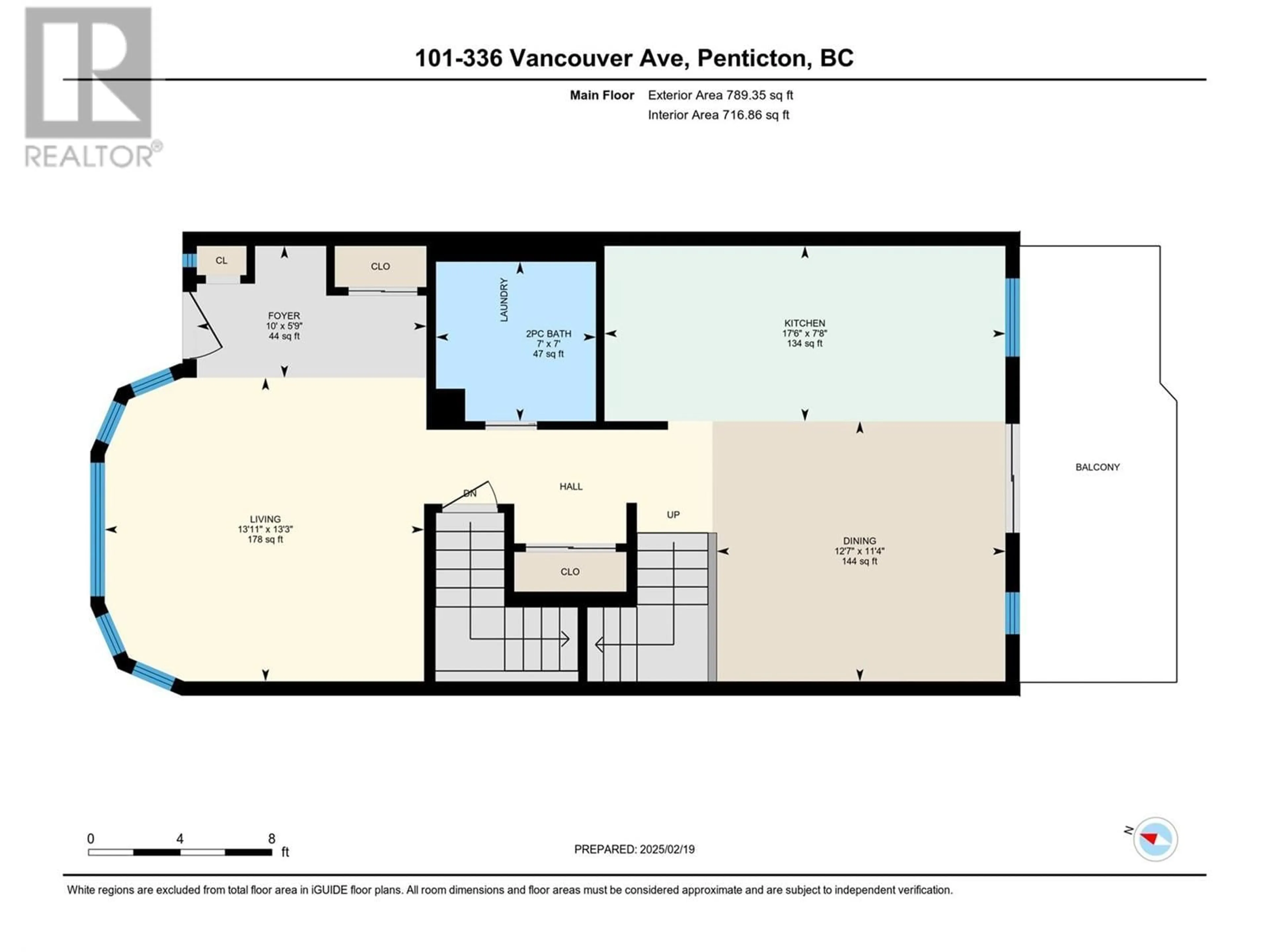 Floor plan for 336 VANCOUVER Avenue Unit# 101, Penticton British Columbia V2A1A5