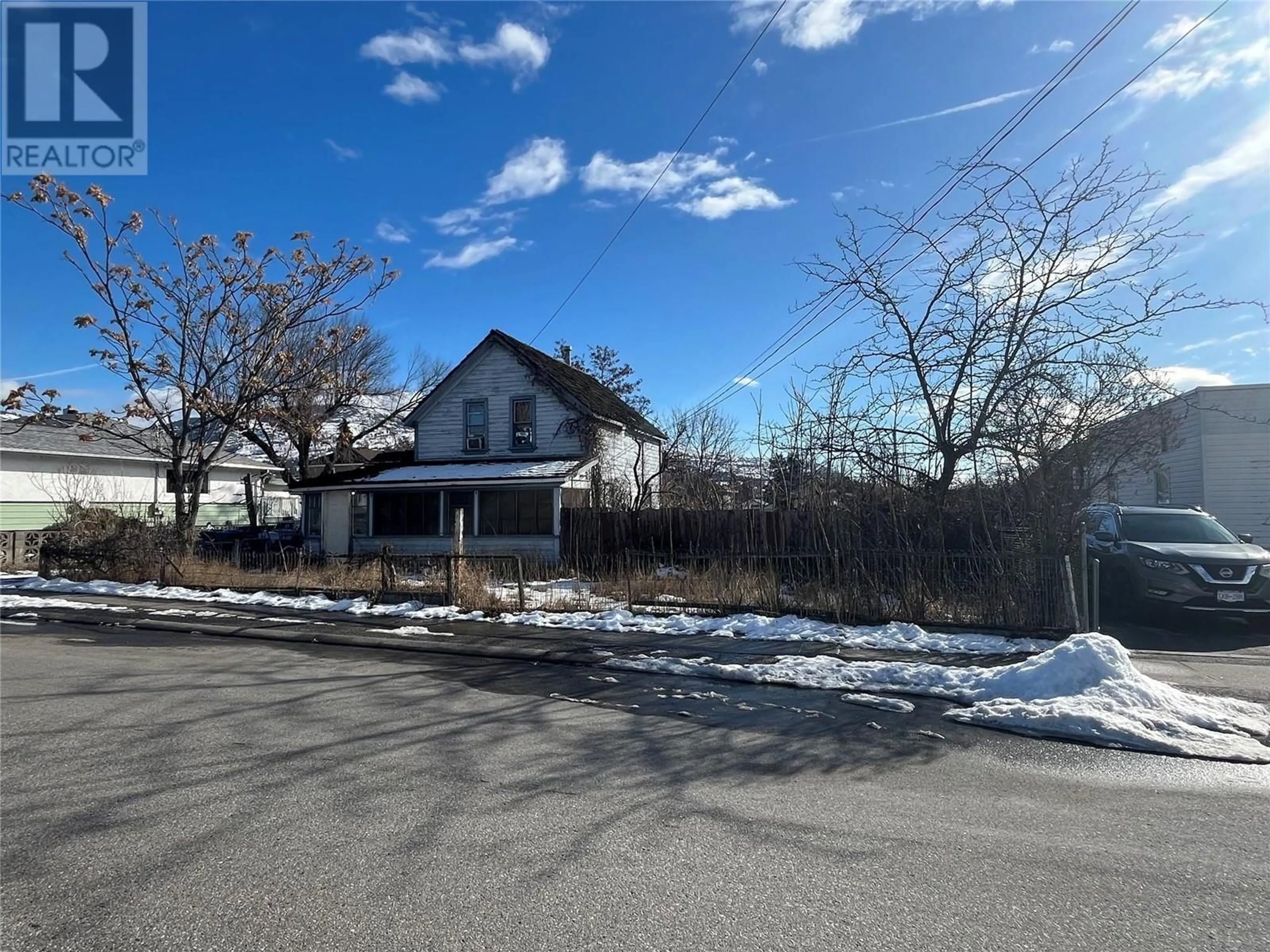 A pic from outside/outdoor area/front of a property/back of a property/a pic from drone, street for 96 Nelson Avenue, Penticton British Columbia V2A2K9