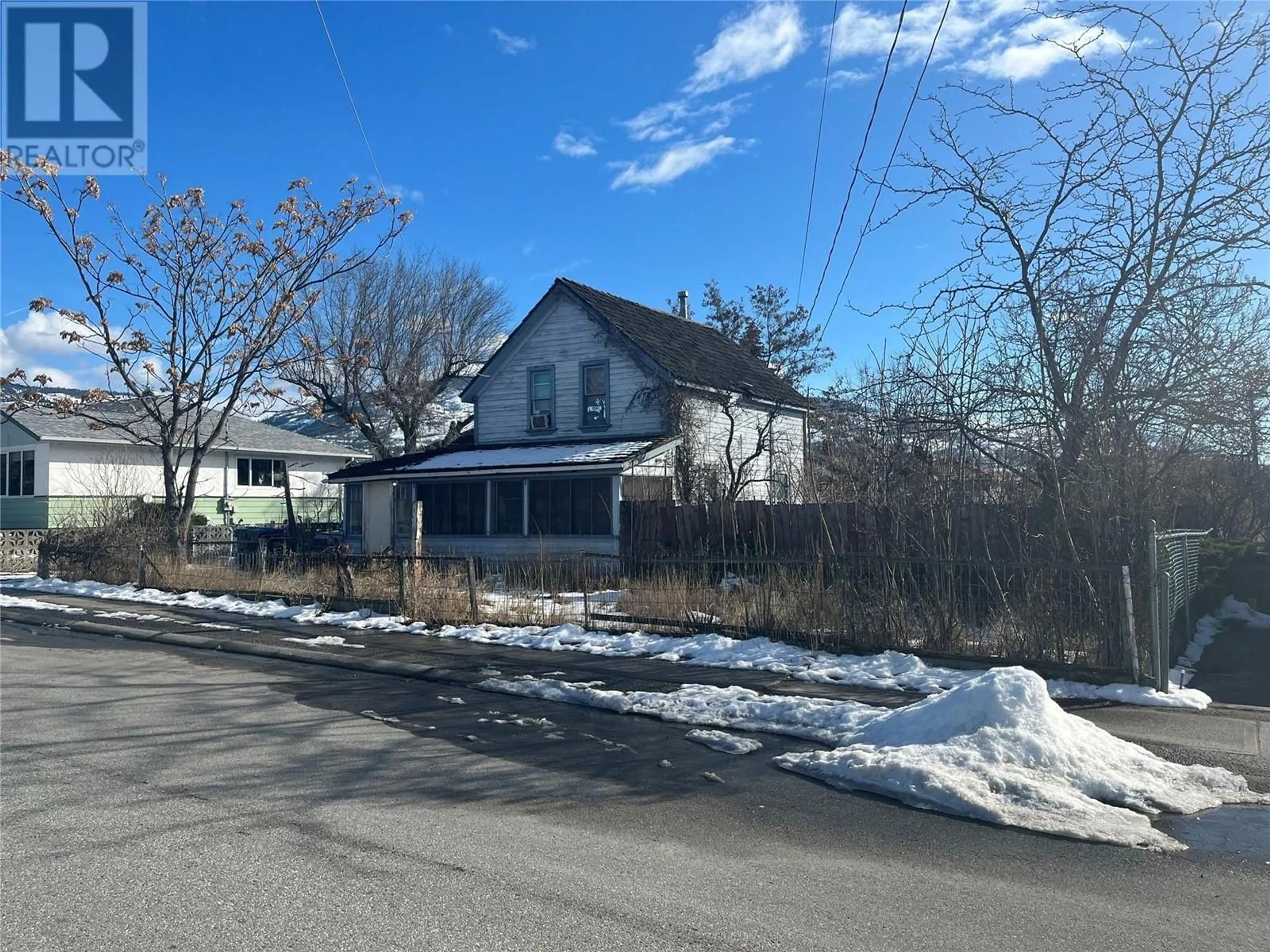 A pic from outside/outdoor area/front of a property/back of a property/a pic from drone, street for 96 Nelson Avenue, Penticton British Columbia V2A2K9