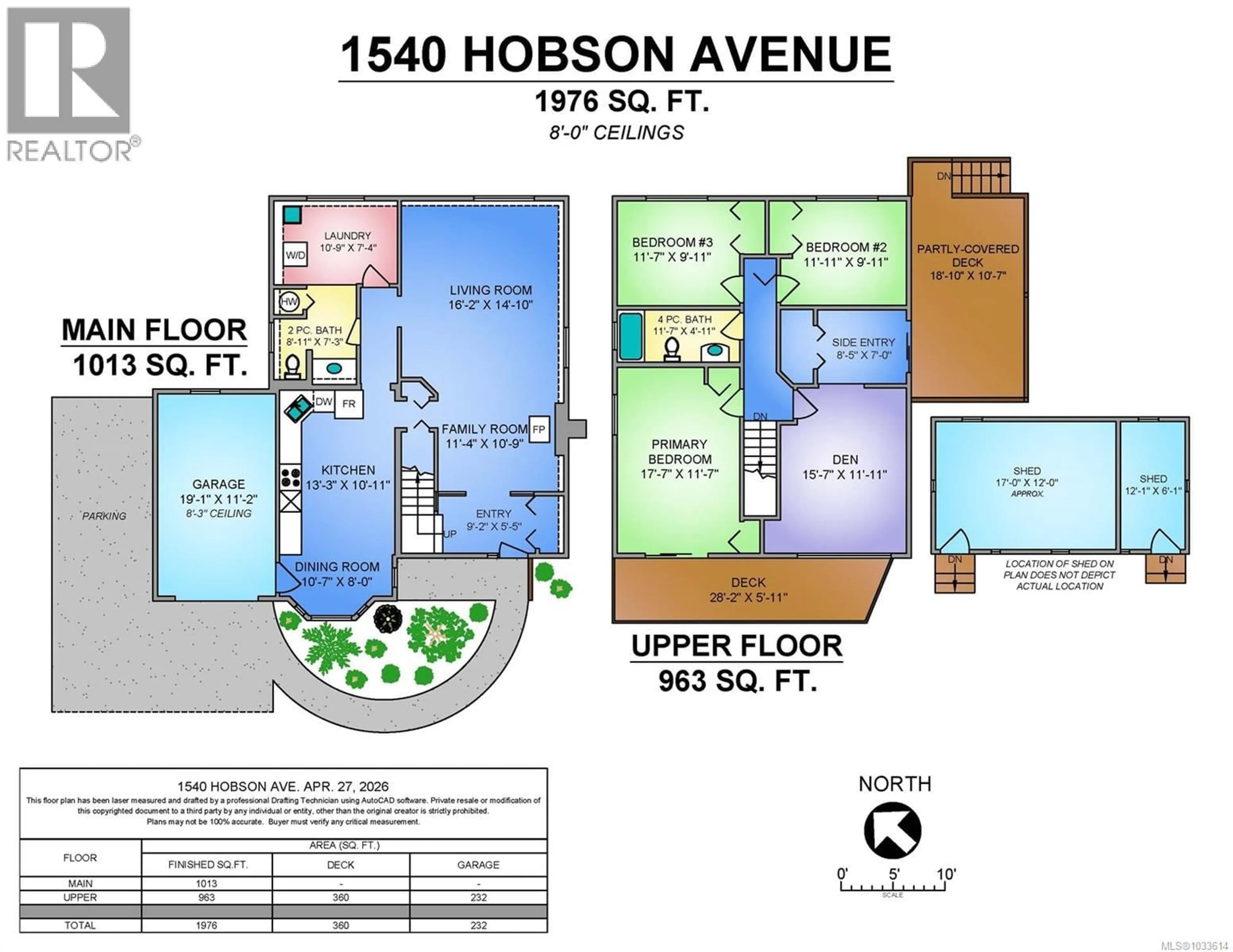 Floor plan for 1540 HOBSON AVENUE, Courtenay British Columbia V9N6N9