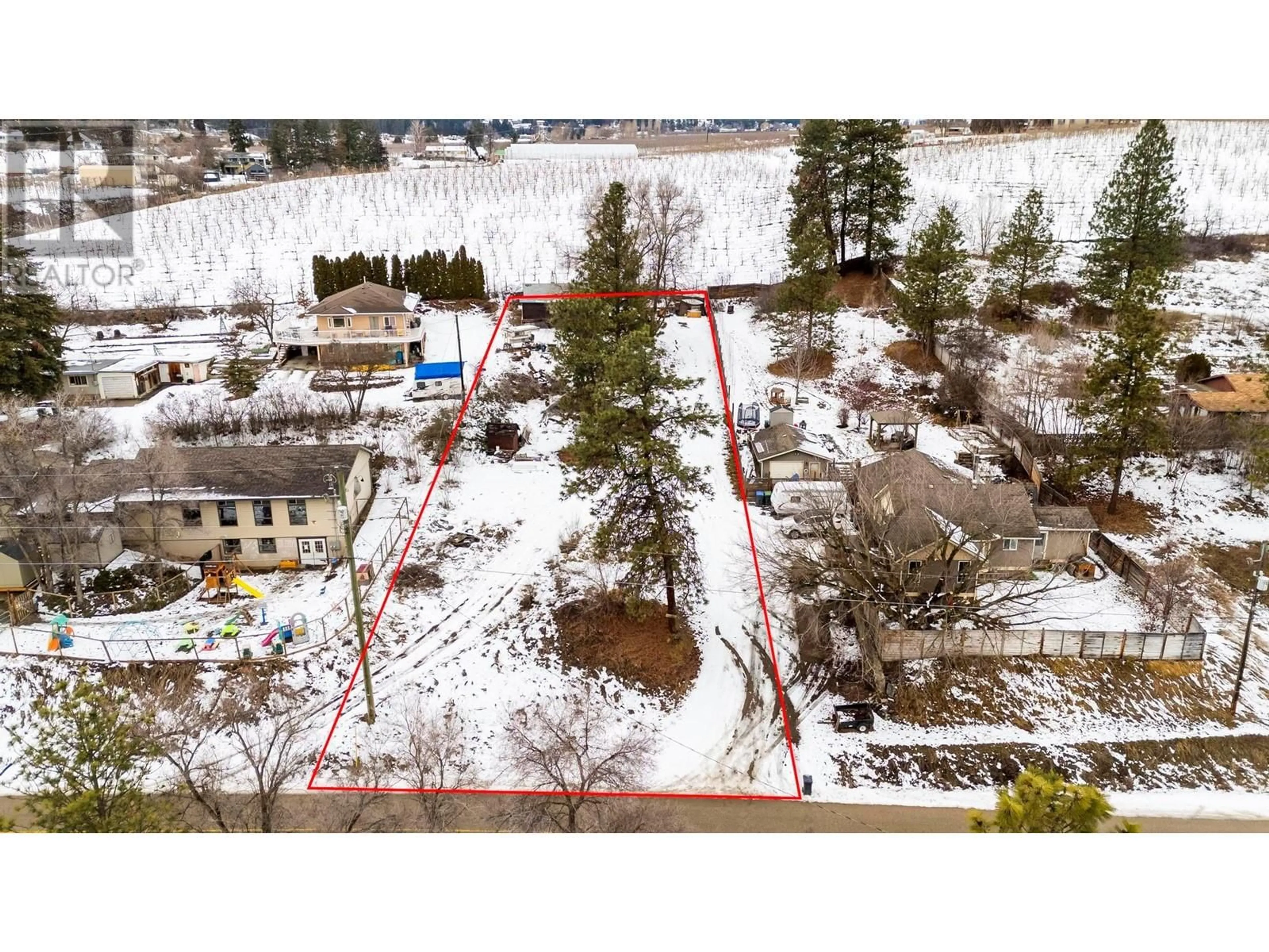 A pic from outside/outdoor area/front of a property/back of a property/a pic from drone, street for 10214 Newene Road, Lake Country British Columbia V4V1V2