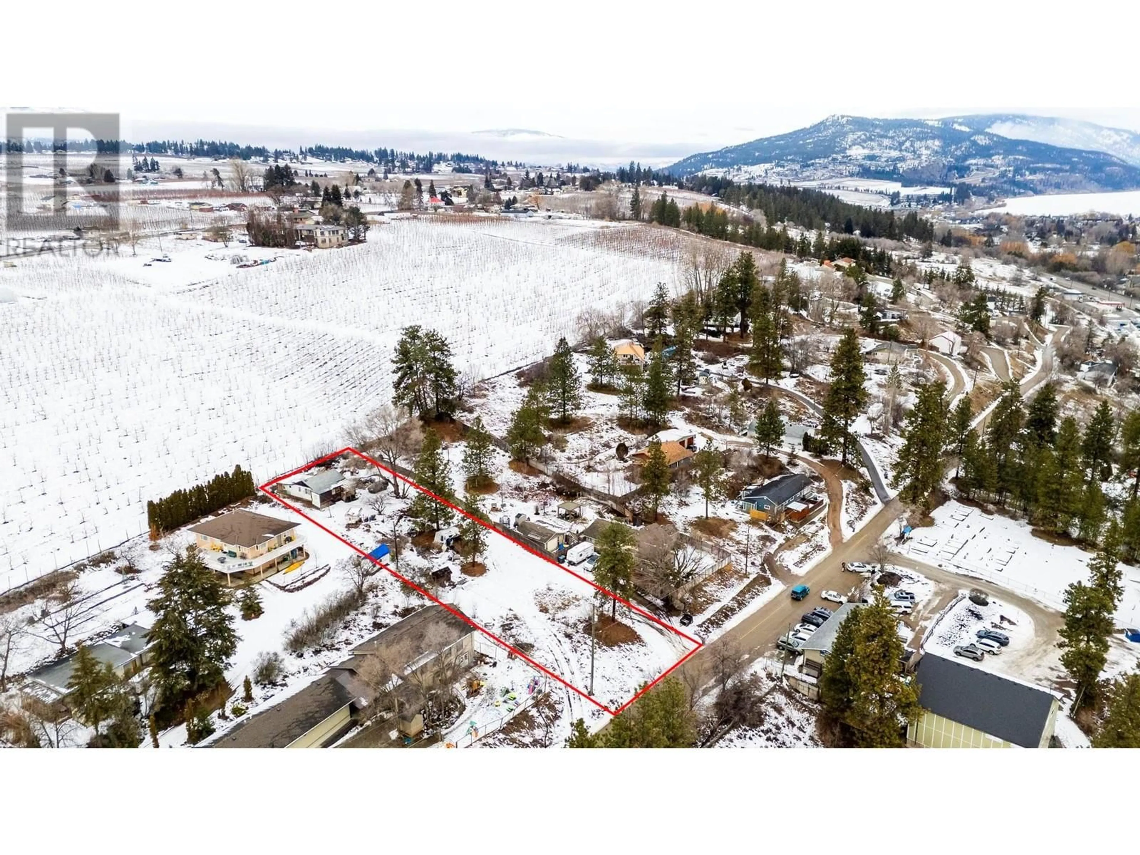 A pic from outside/outdoor area/front of a property/back of a property/a pic from drone, mountain view for 10214 Newene Road, Lake Country British Columbia V4V1V2