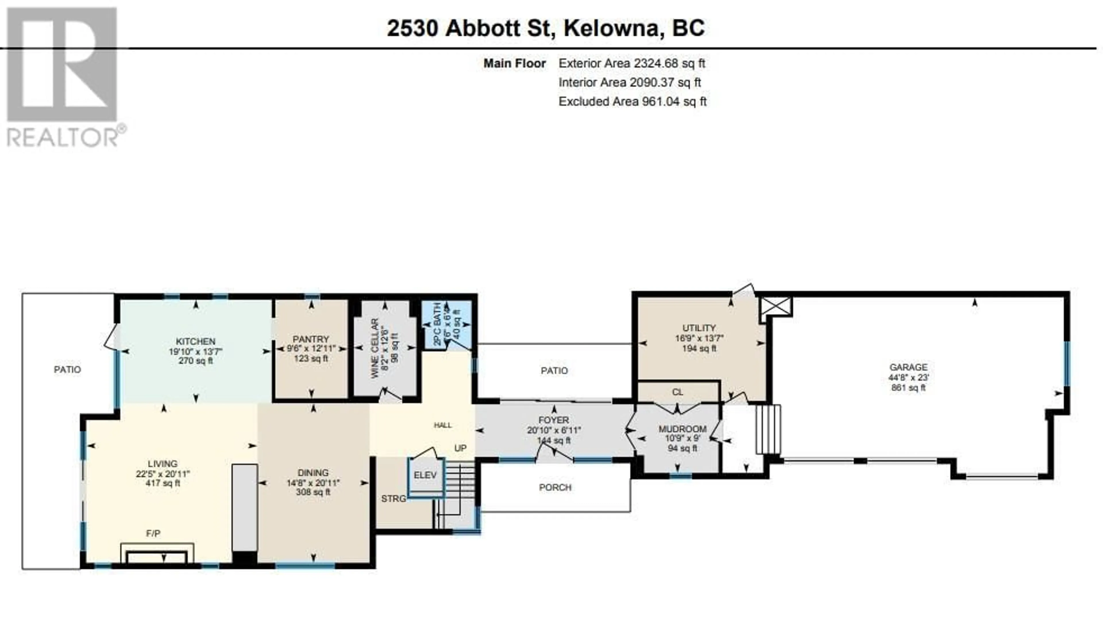 Floor plan for 2530 ABBOTT STREET, Kelowna British Columbia V1Y1G2