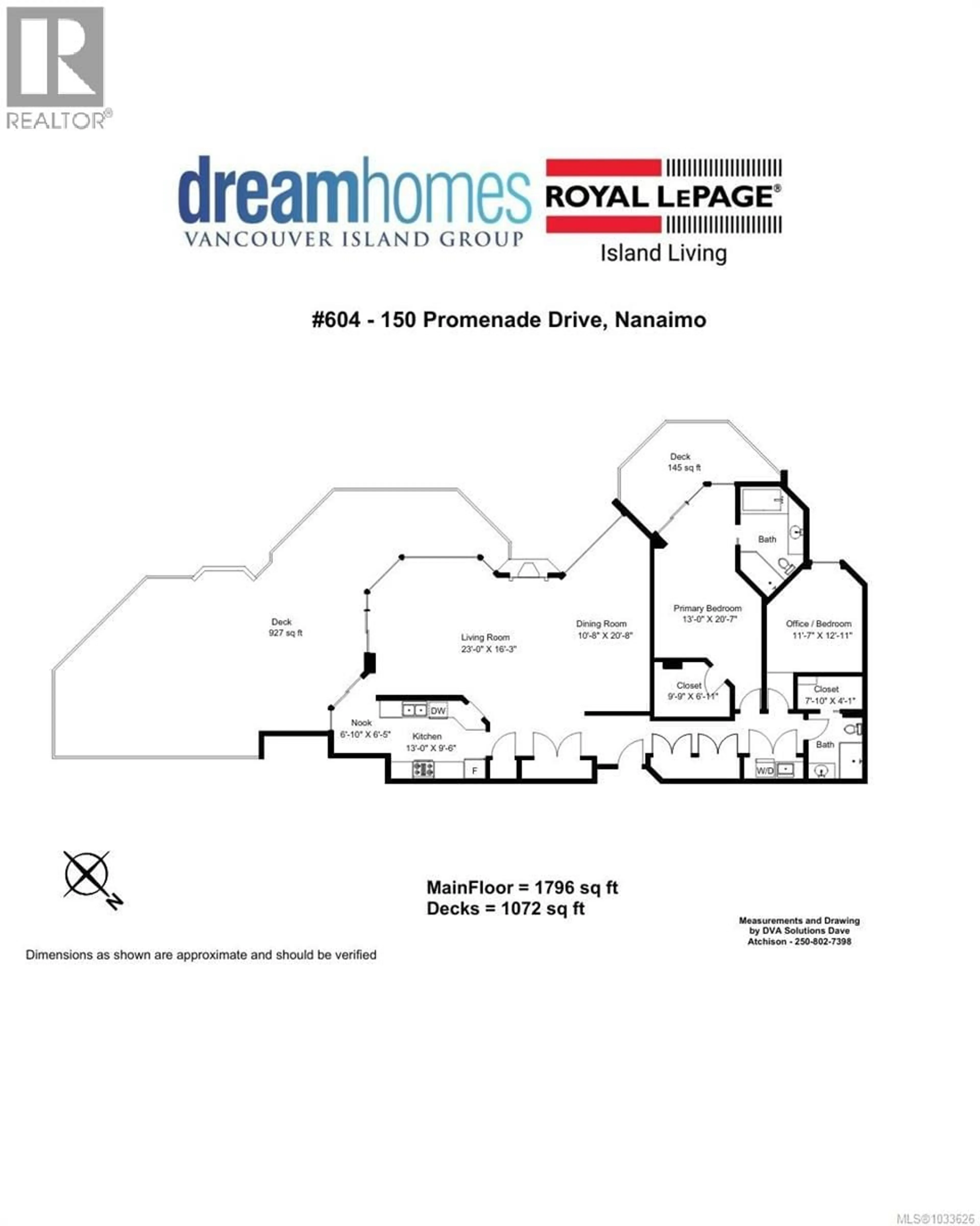 Floor plan for 604 - 150 PROMENADE DRIVE, Nanaimo British Columbia V9R6M6