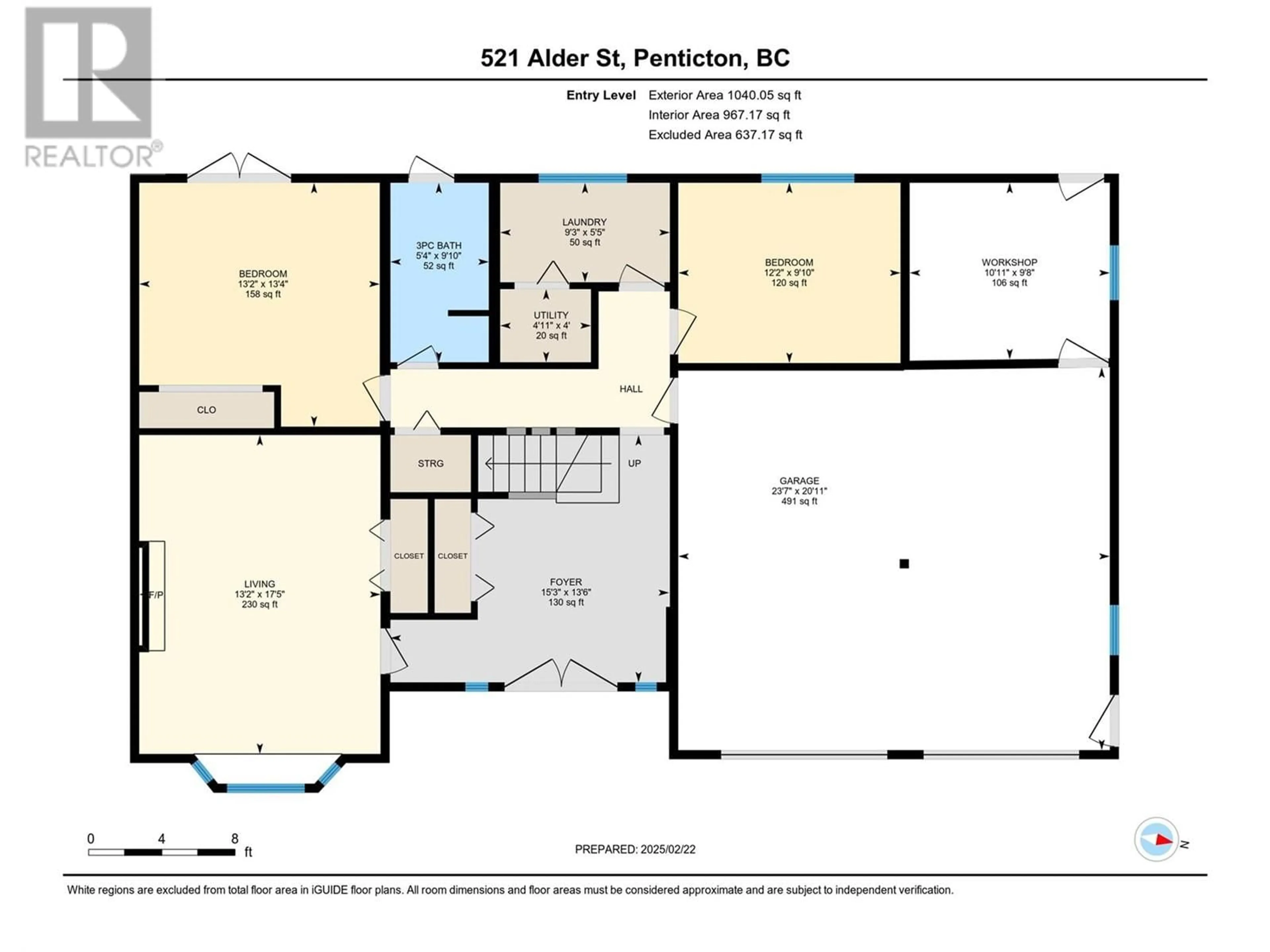 Floor plan for 521 Alder Street, Penticton British Columbia V2A4C5