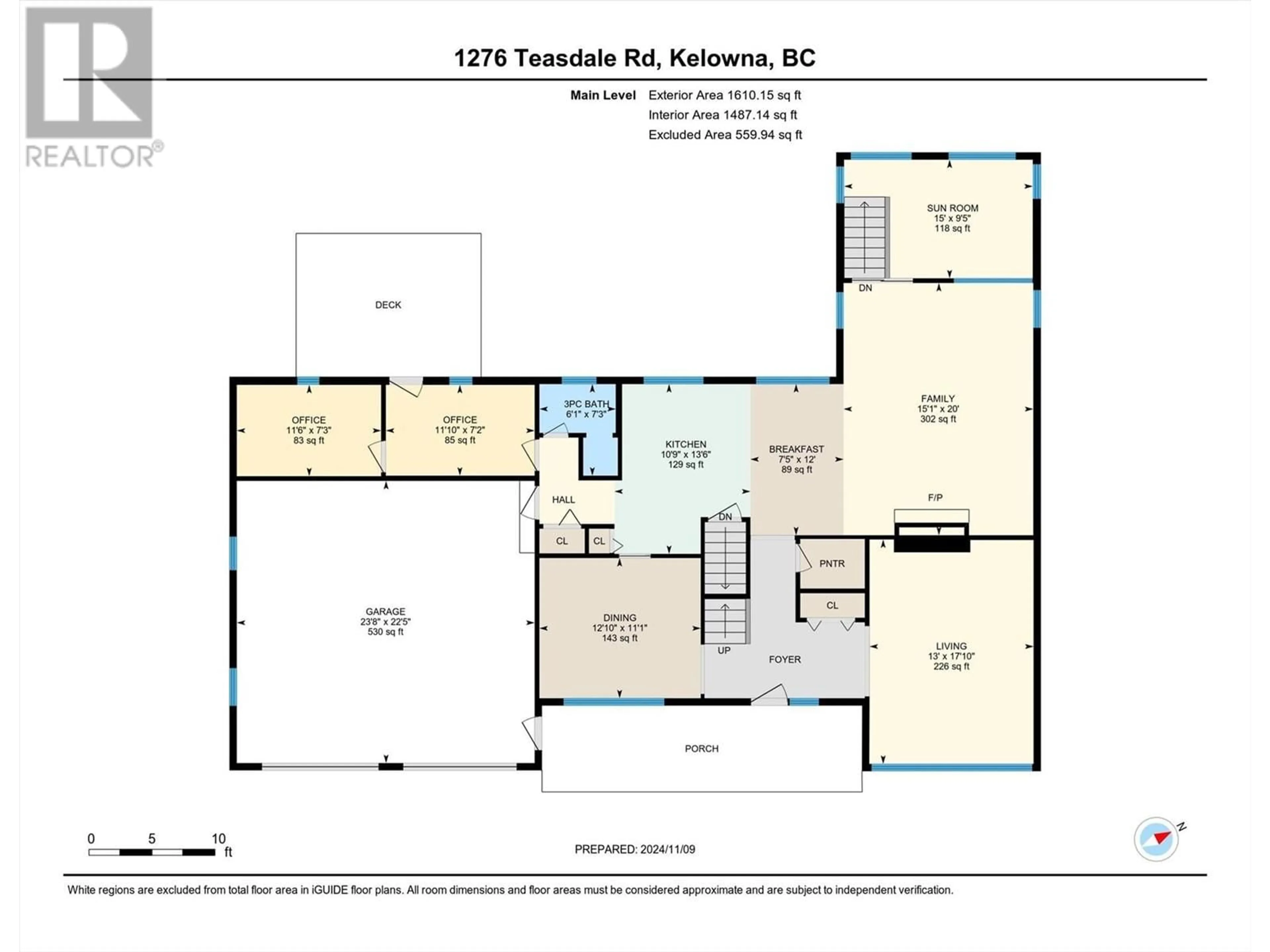 Floor plan for 1276 Teasdale Road, Kelowna British Columbia V1P1C7