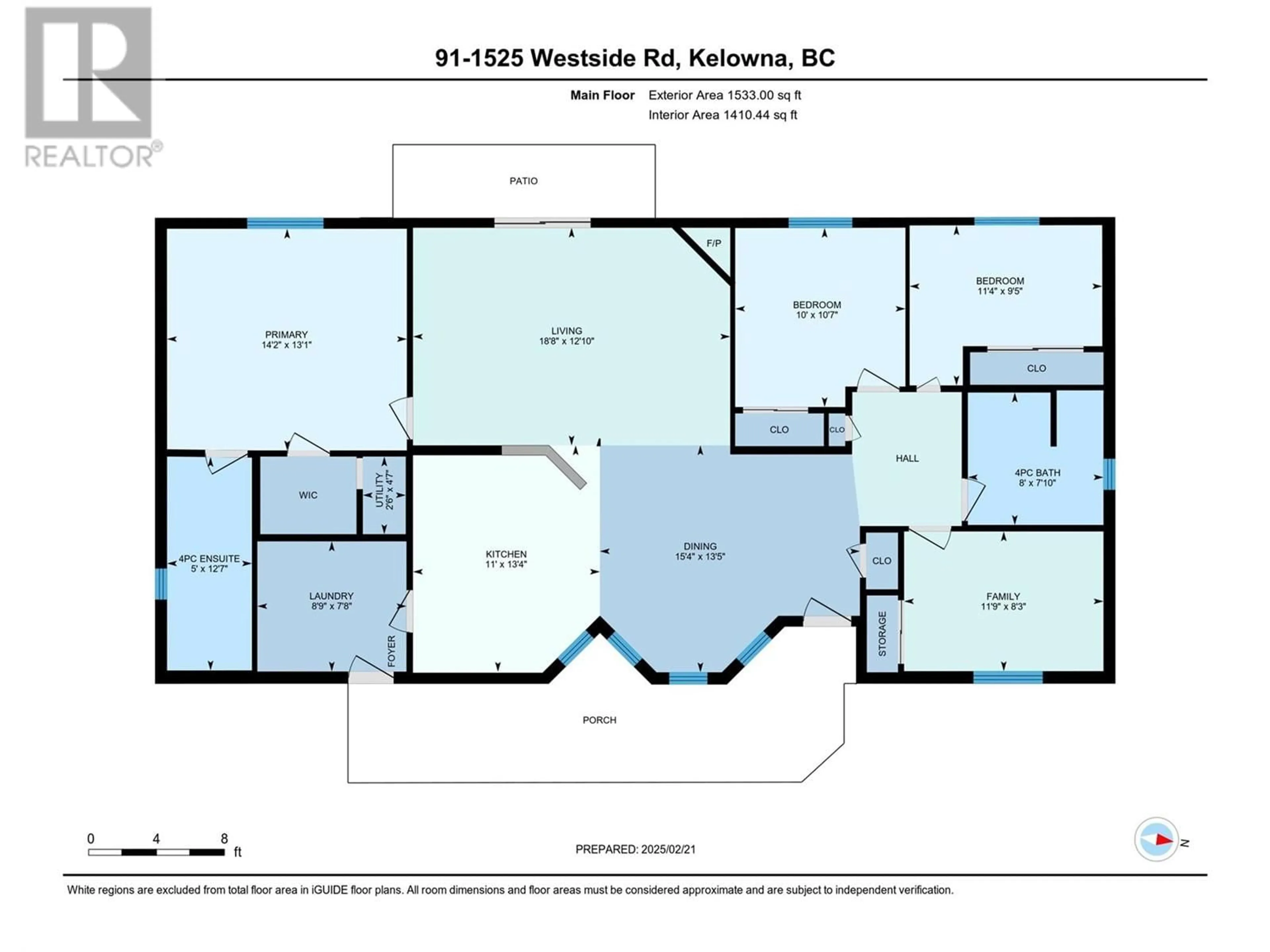 Floor plan for 1525 Westside Road Unit# 91, Kelowna British Columbia V1Z3Y3