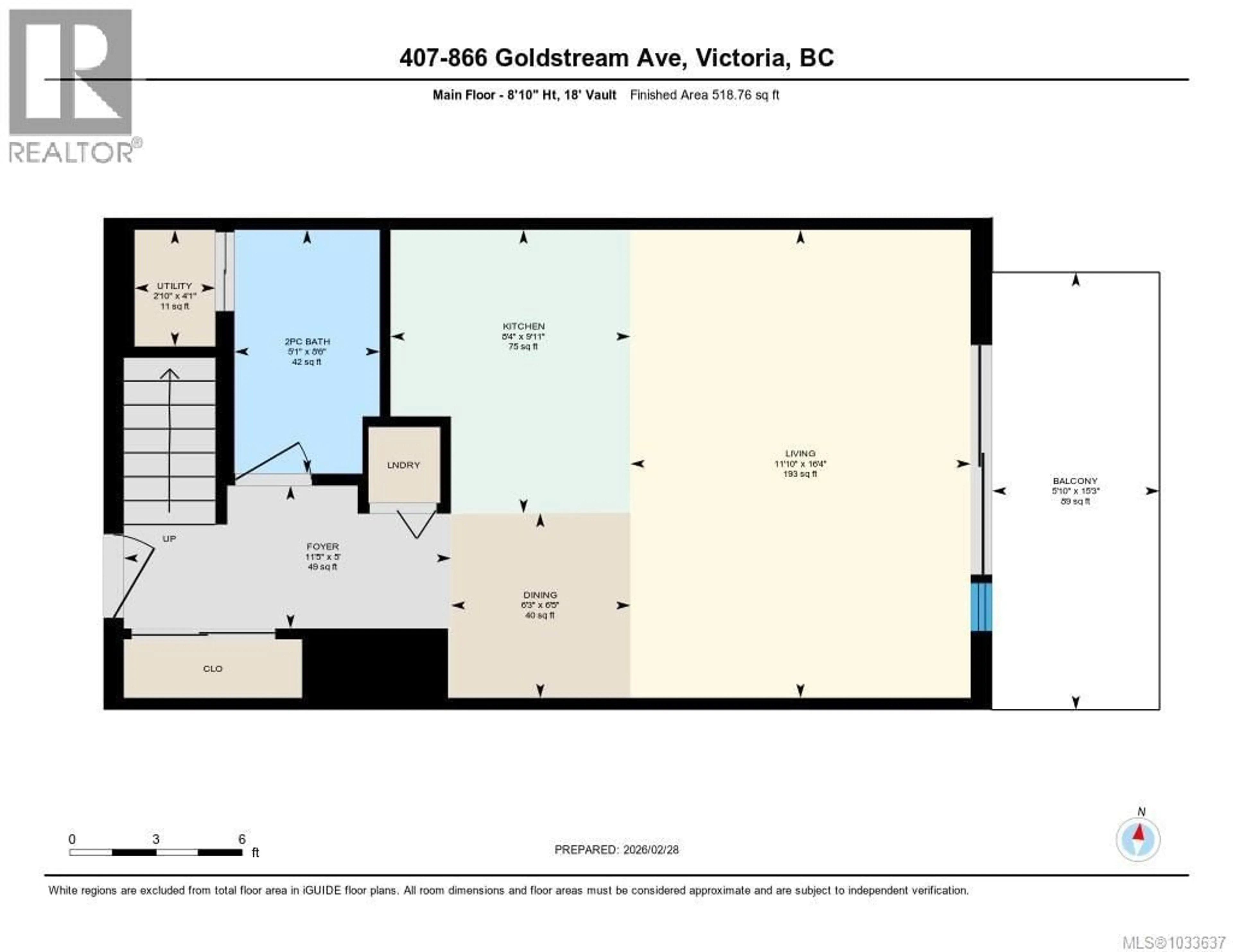 Floor plan for 407 - 866 GOLDSTREAM AVENUE, Langford British Columbia V9B2X9