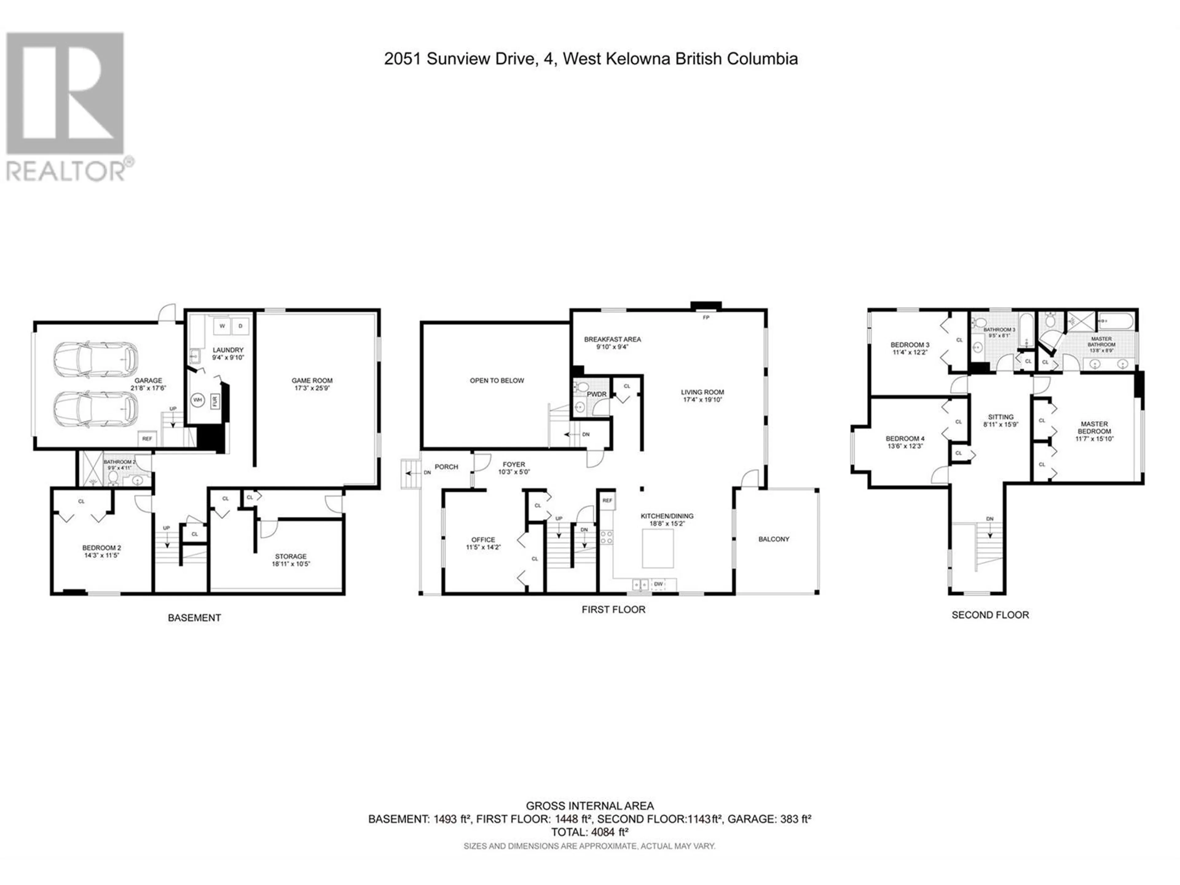 Floor plan for 2051 Sunview Drive Unit# 4, West Kelowna British Columbia V1Z4C2