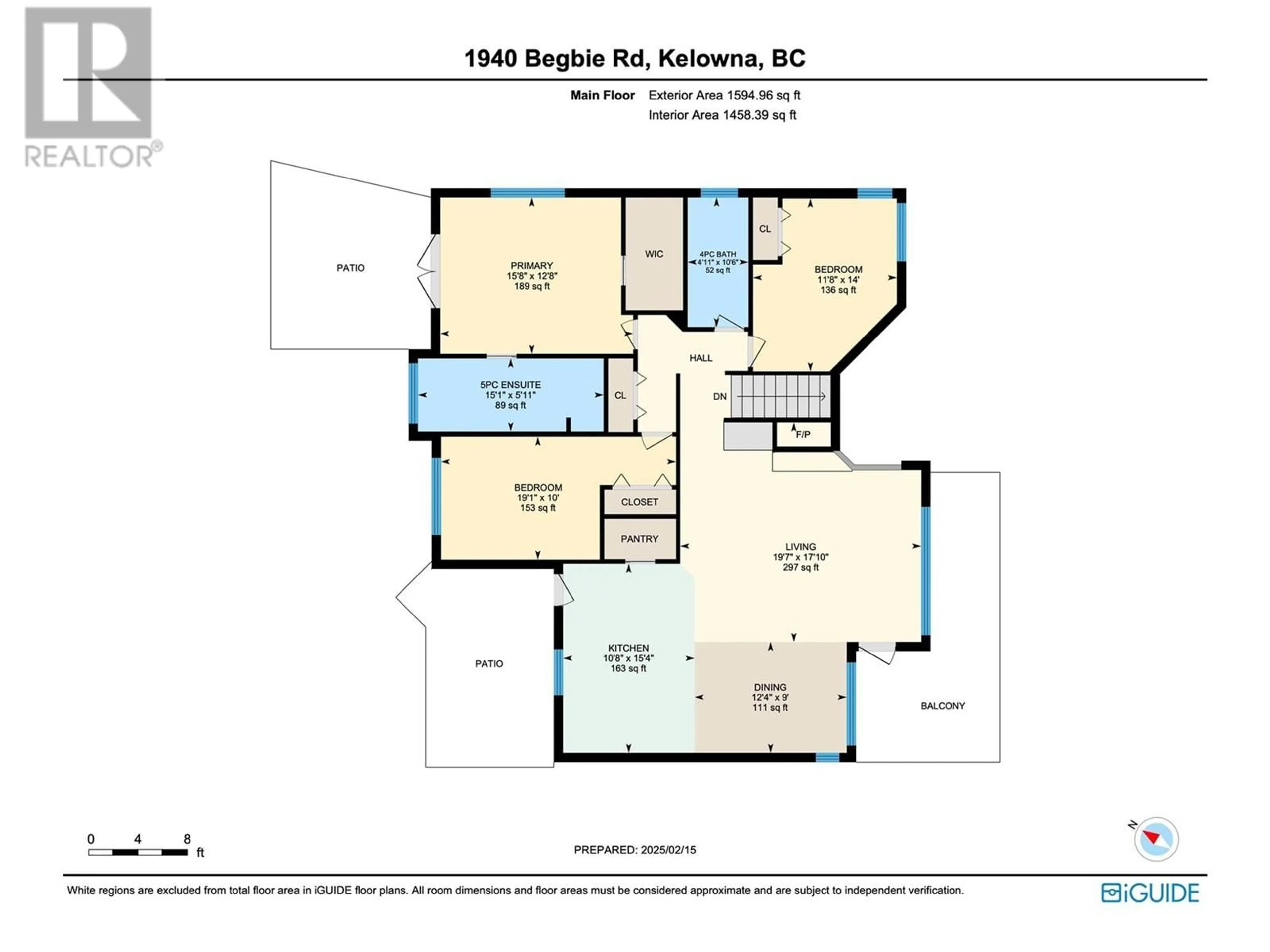 Floor plan for 1940 Begbie Road, Kelowna British Columbia V1V2X3