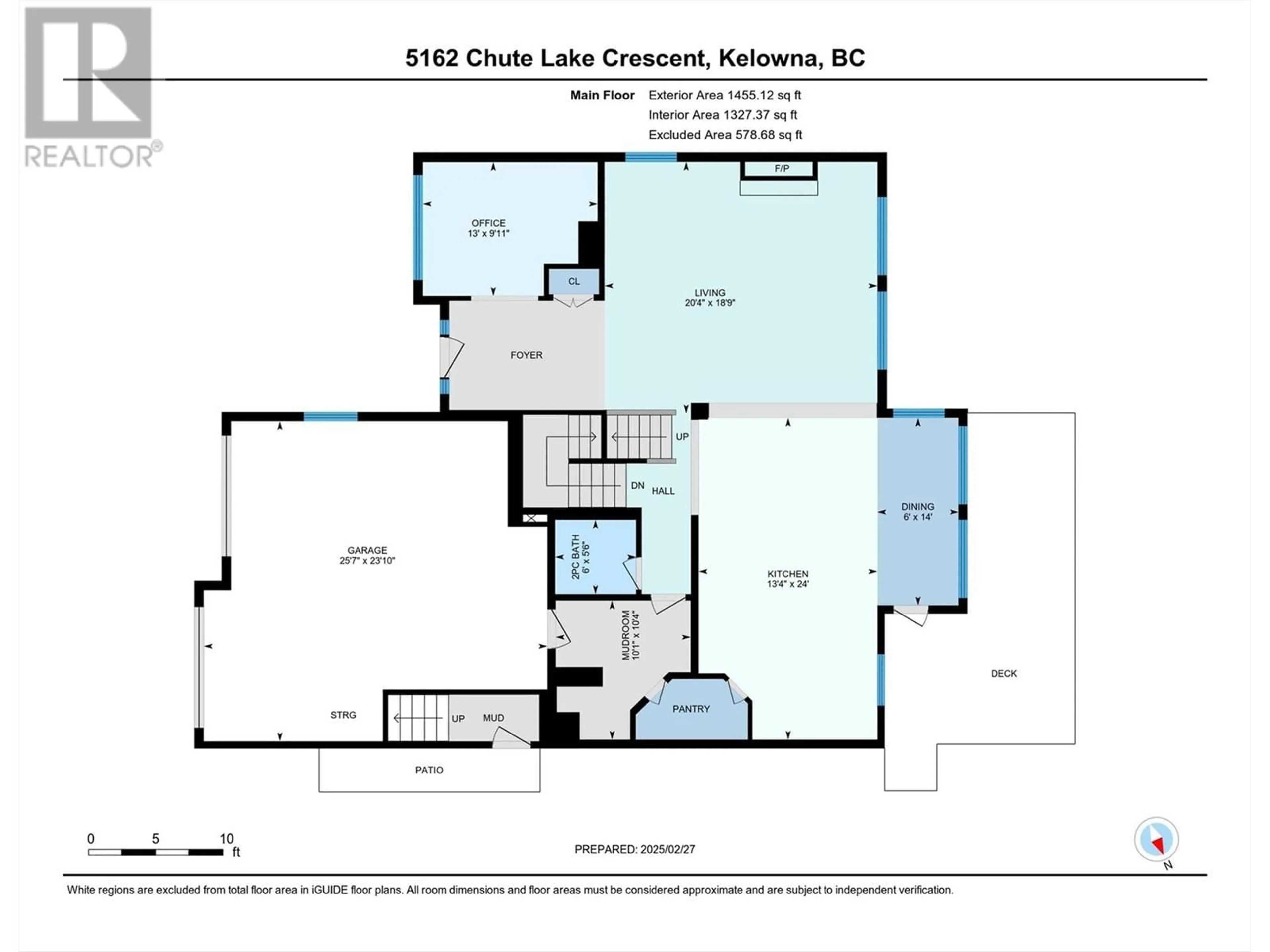 Floor plan for 5162 Chute Lake Crescent, Kelowna British Columbia V1W4L7