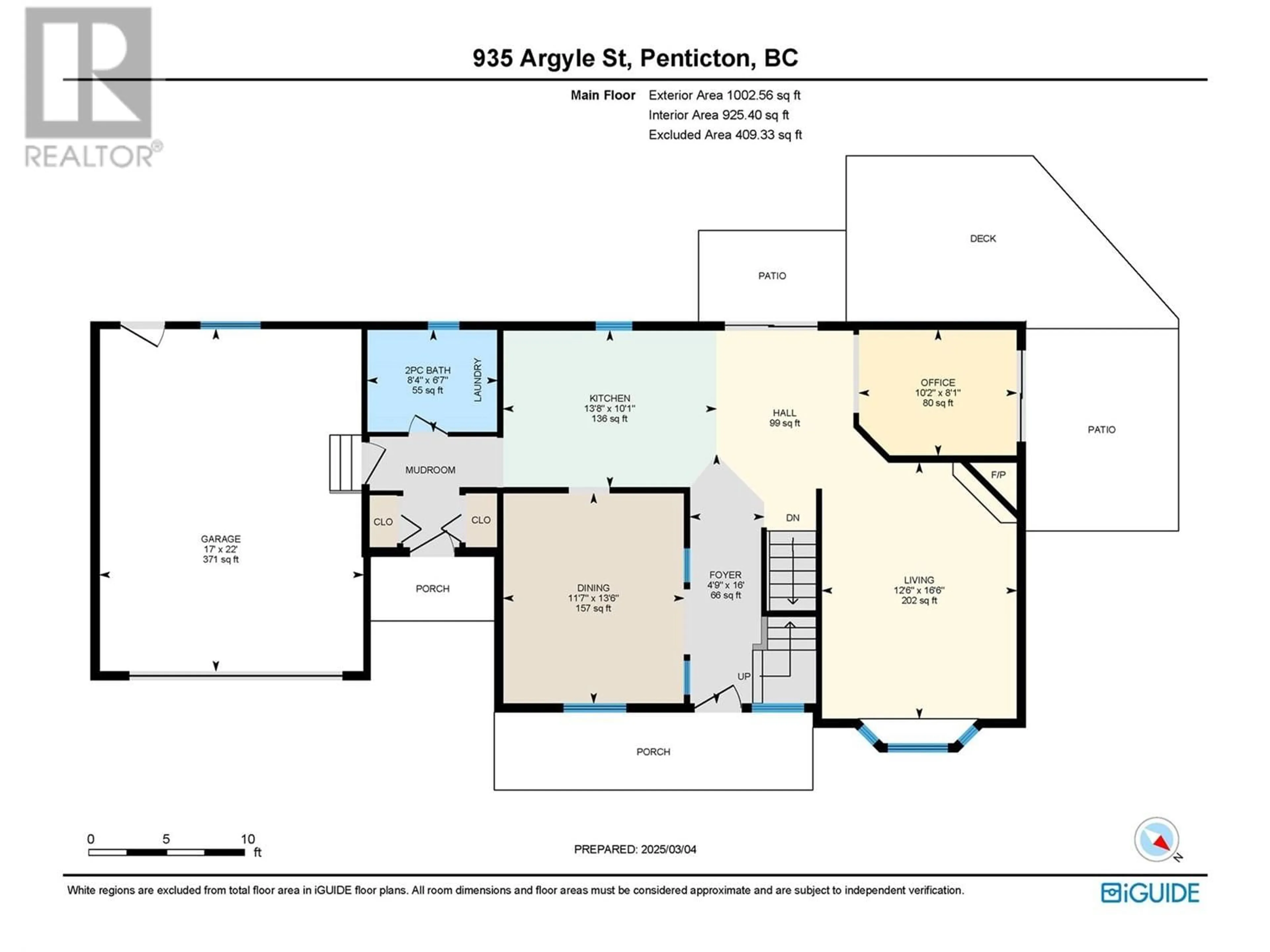 Floor plan for 935 ARGYLE STREET, Penticton British Columbia V2A5P1