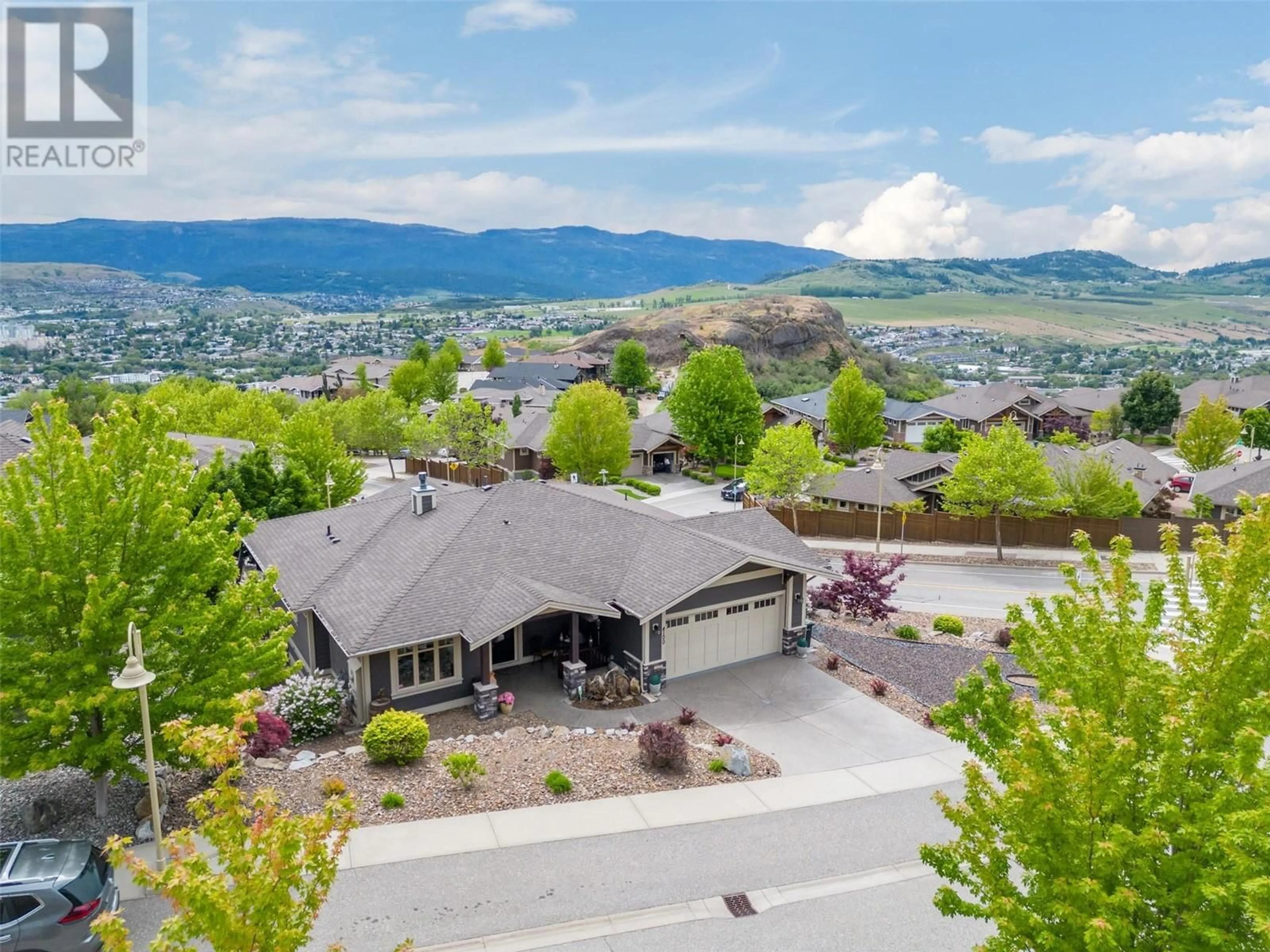 A pic from outside/outdoor area/front of a property/back of a property/a pic from drone, mountain view for 4100 ROCKCRESS COURT, Vernon British Columbia V1T9W4