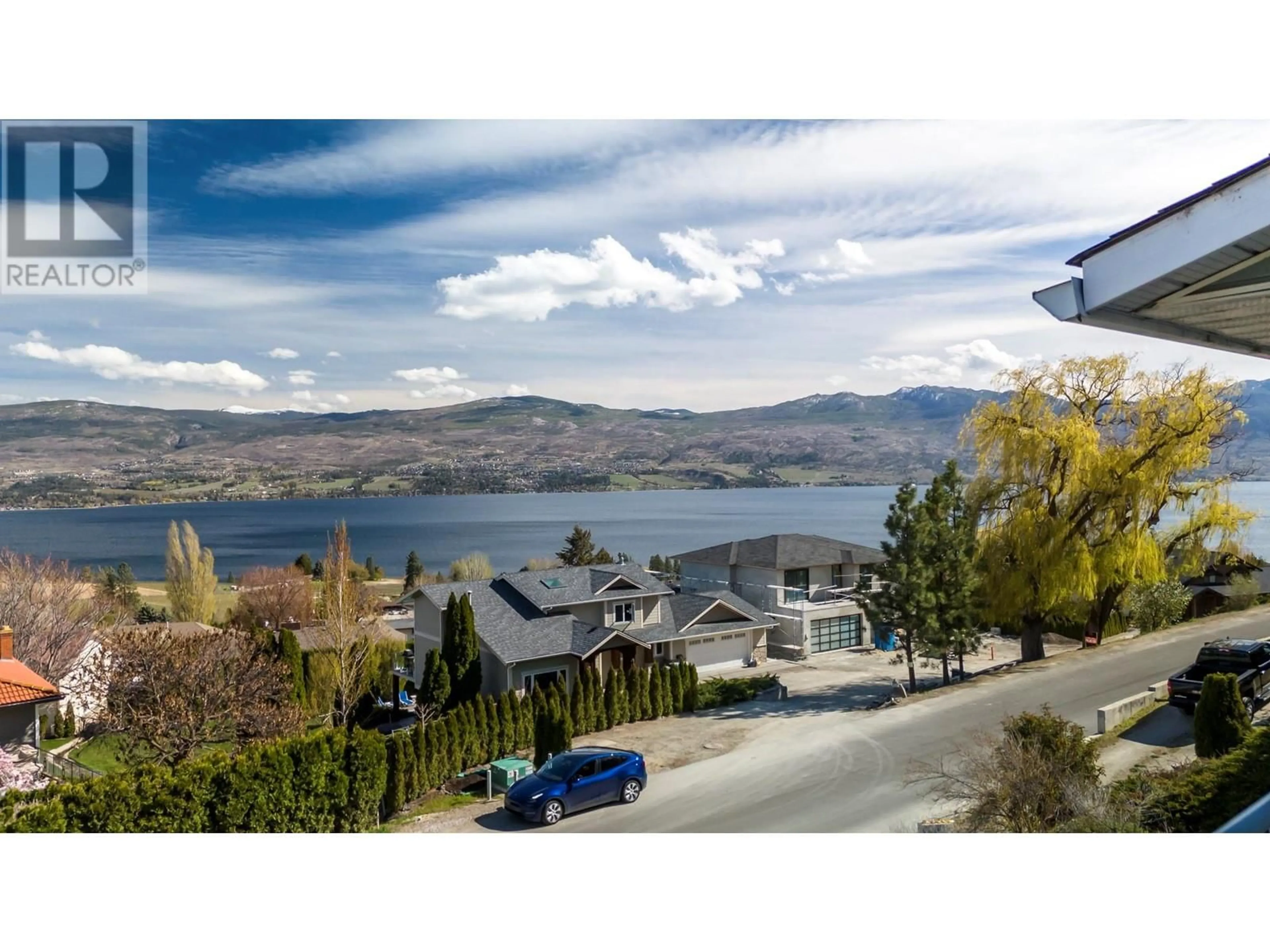 A pic from outside/outdoor area/front of a property/back of a property/a pic from drone, water/lake/river/ocean view for 1108 Menu Road, West Kelowna British Columbia V1Z2J5