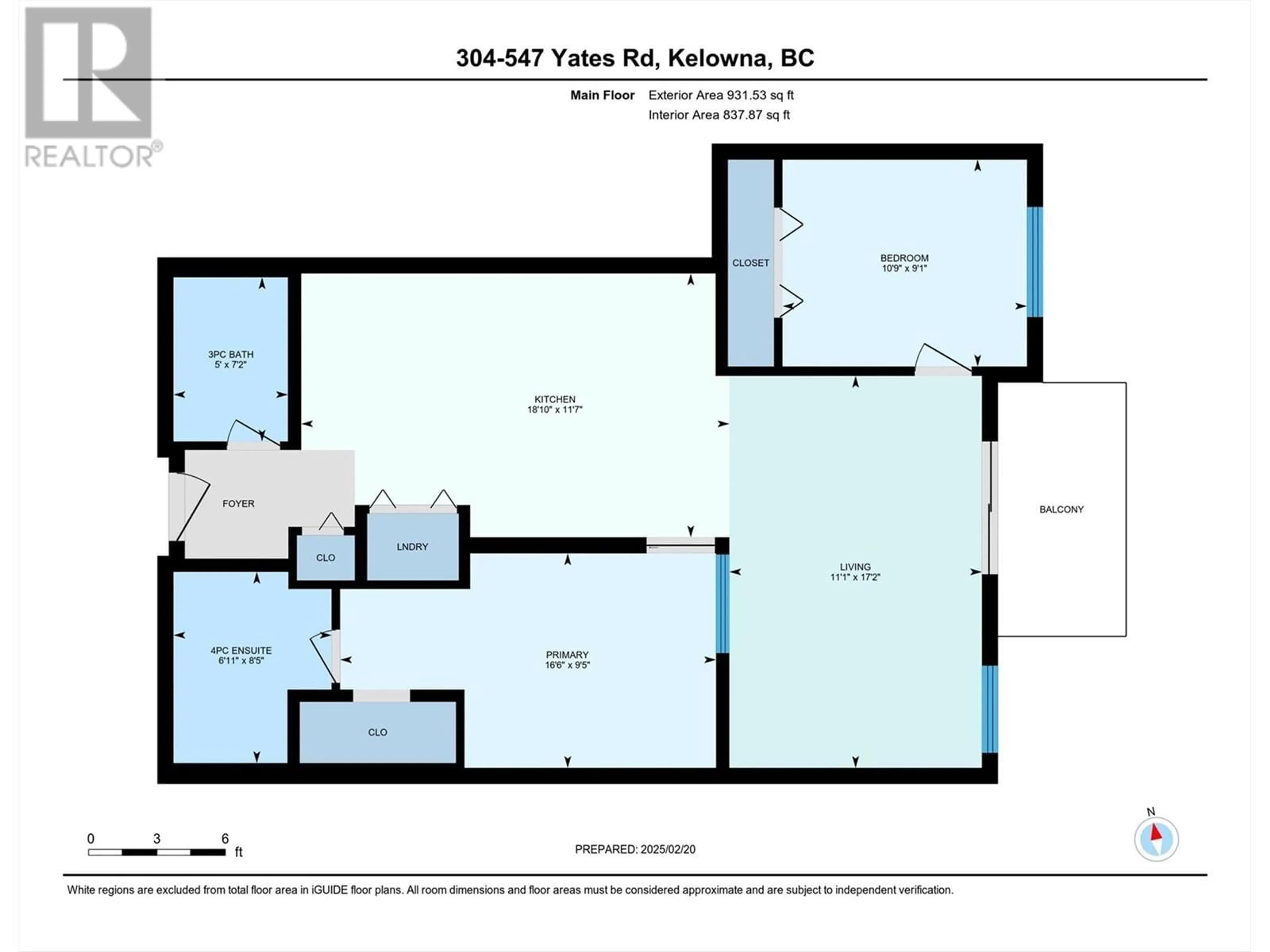 Floor plan for 547 Yates Road Unit# 304, Kelowna British Columbia V1V2T9