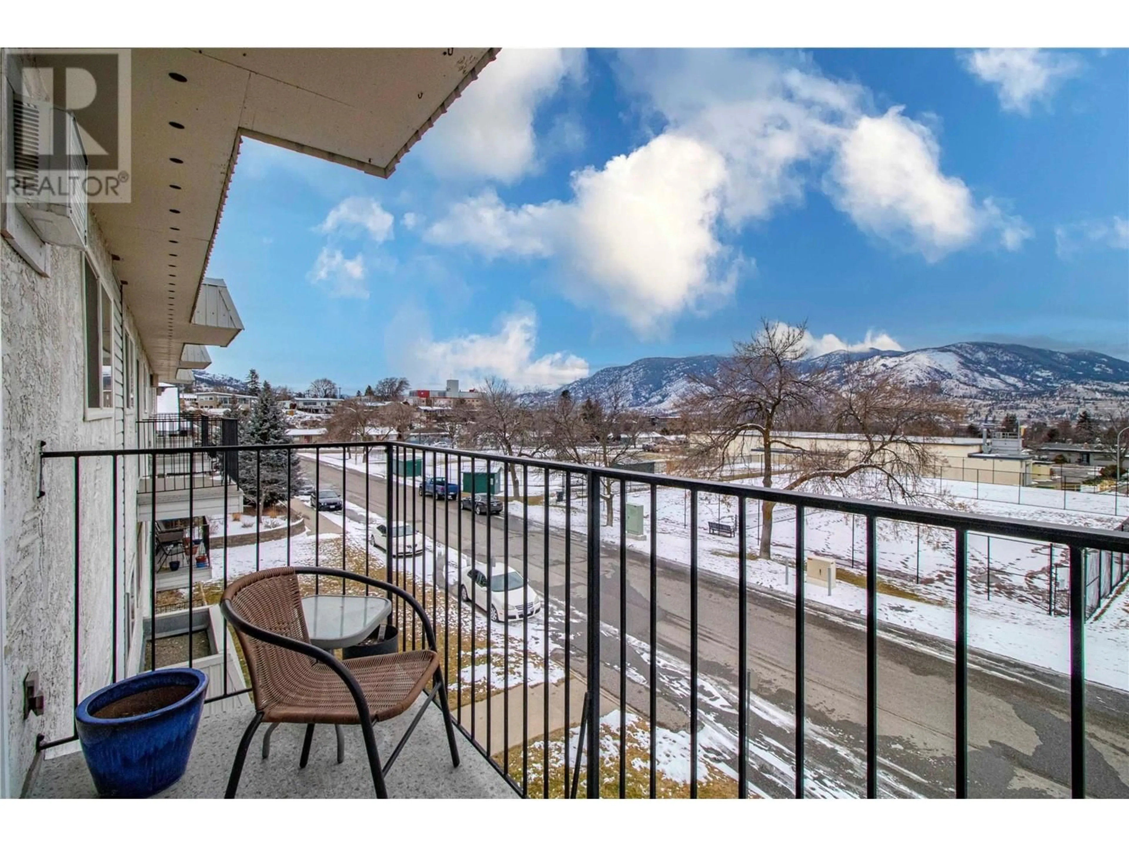 Patio, mountain view for 1300 Church Street Unit# 301, Penticton British Columbia V2A4R8