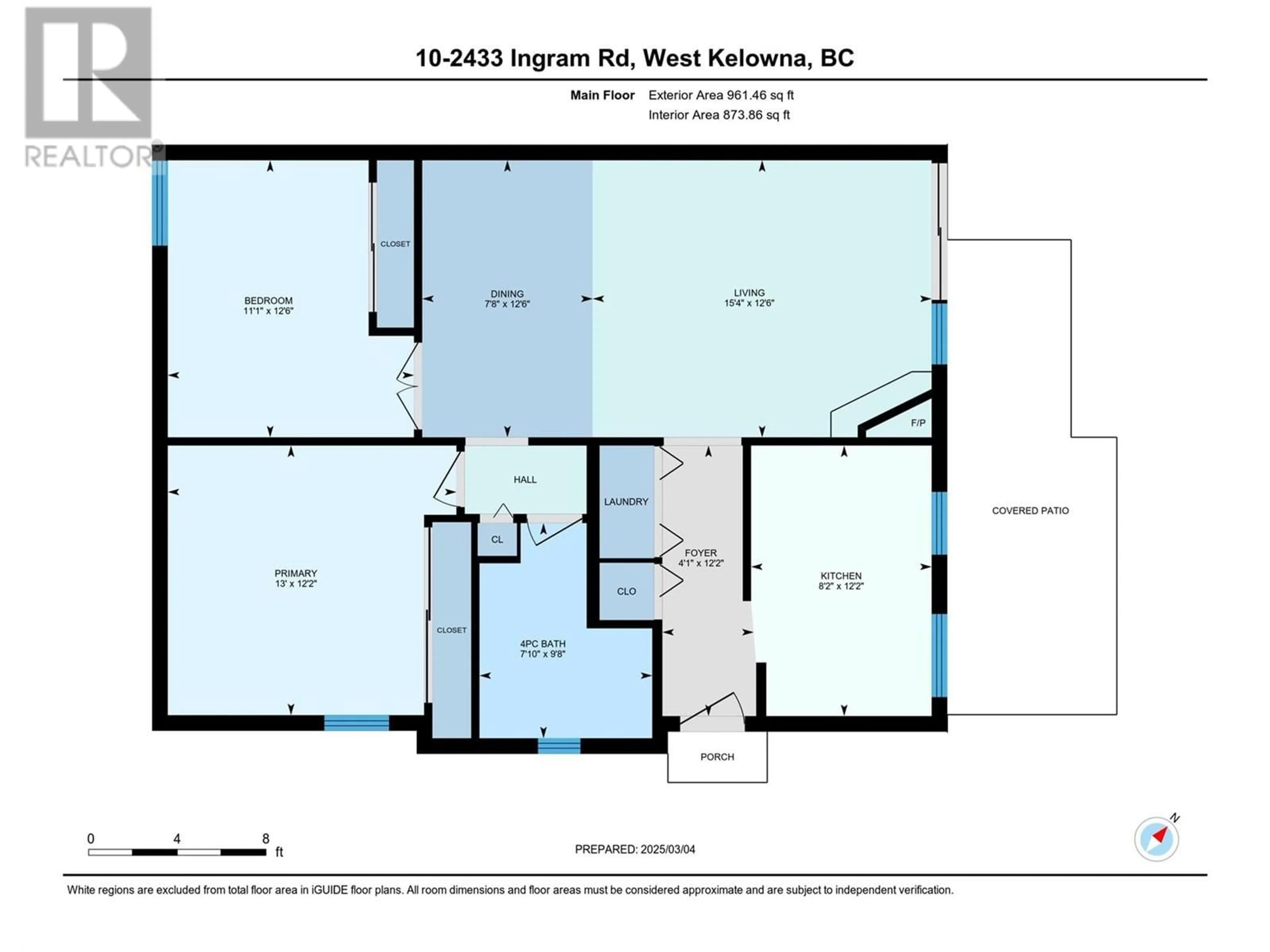 Floor plan for 10 - 2433 INGRAM ROAD, West Kelowna British Columbia V4T1L5