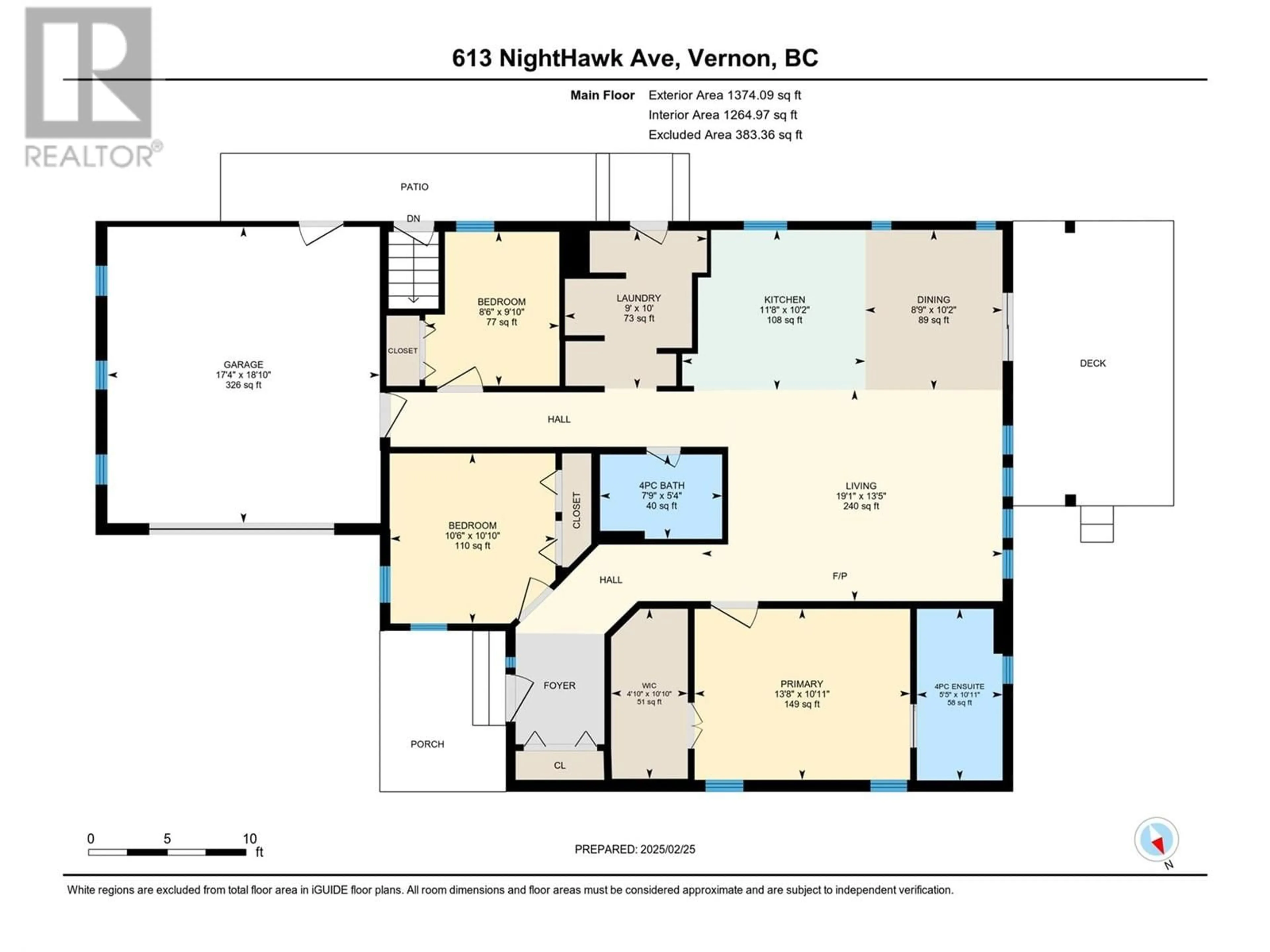 Floor plan for 613 NIGHTHAWK AVENUE, Vernon British Columbia V1H2A1