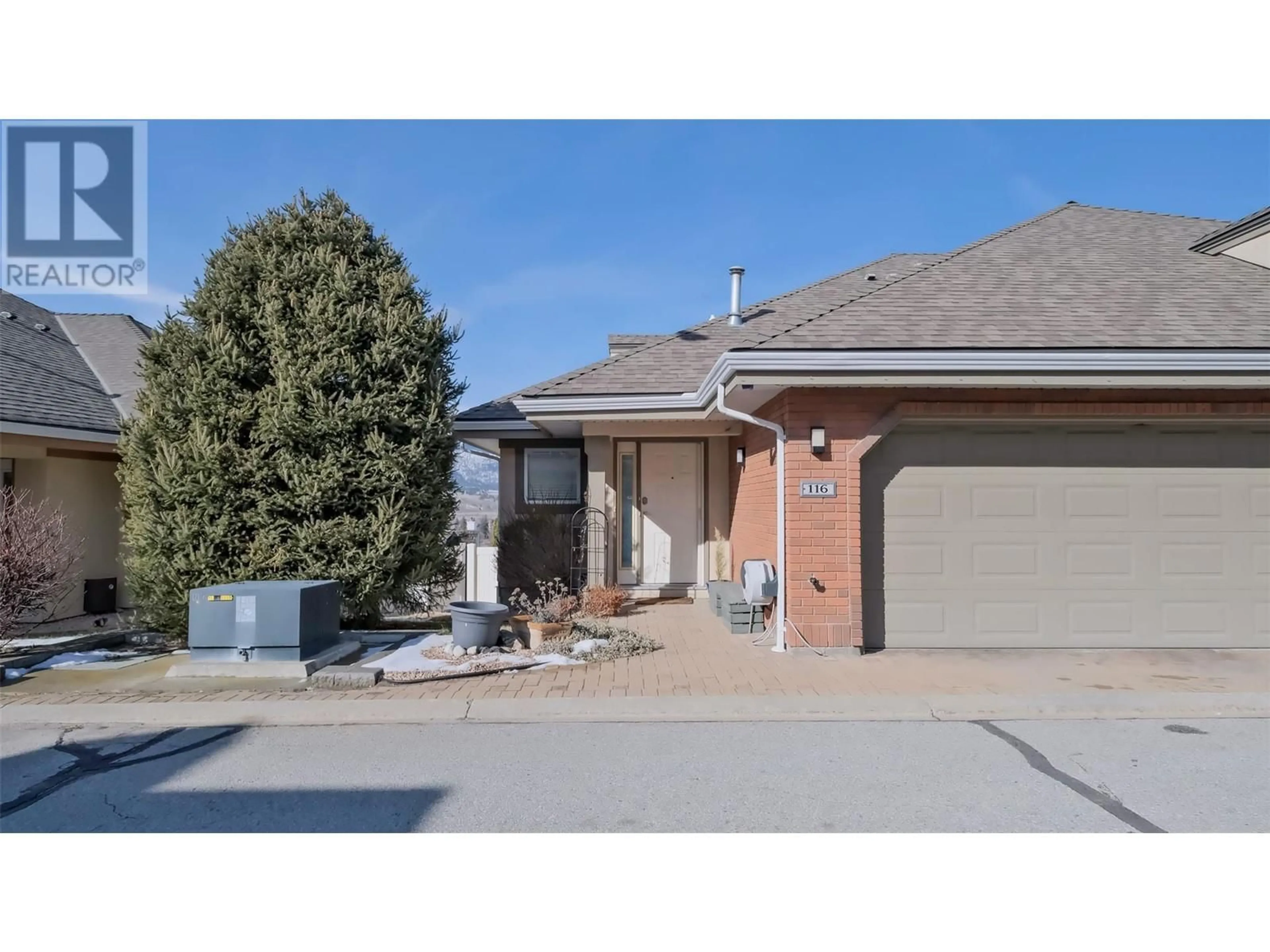 Home with brick exterior material, street for 3948 FINNERTY Road Unit# 116, Penticton British Columbia V2A8P8