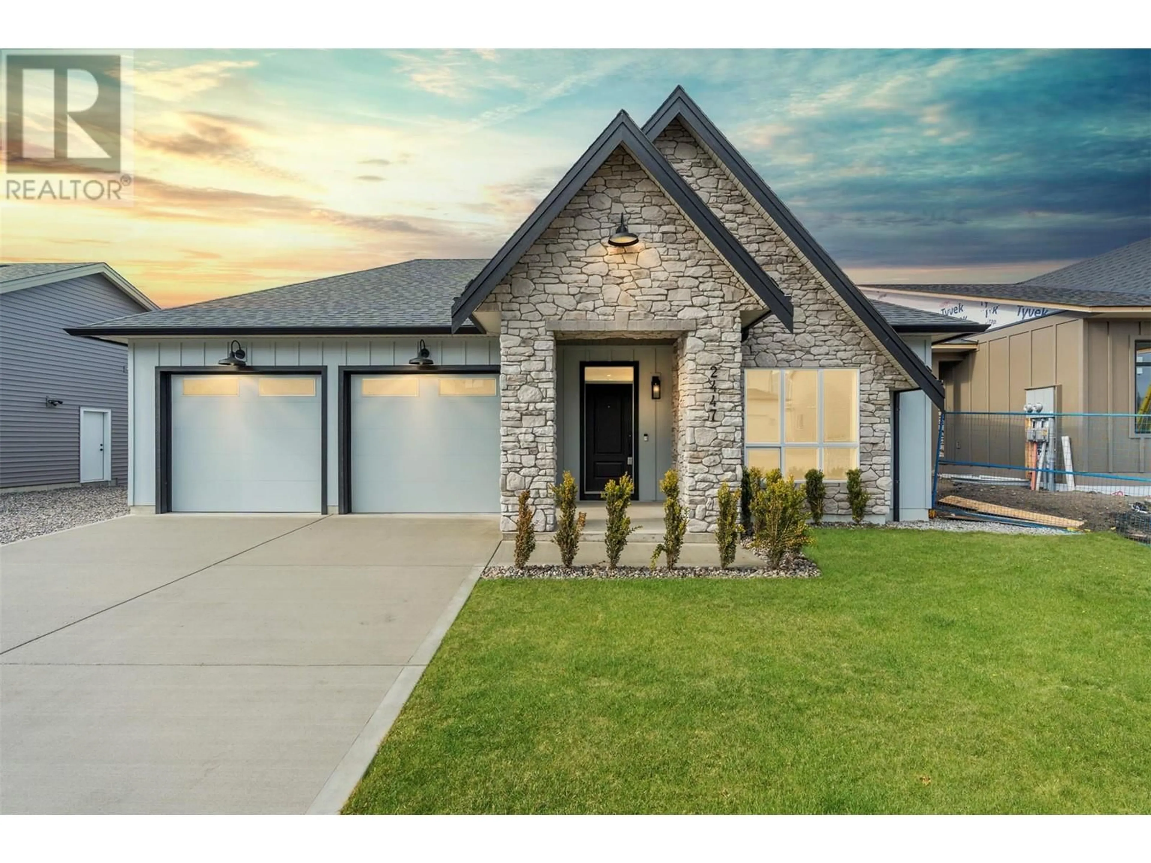 Home with brick exterior material, street for 2447 BRADLEY DRIVE, Armstrong British Columbia V4Y0Y4