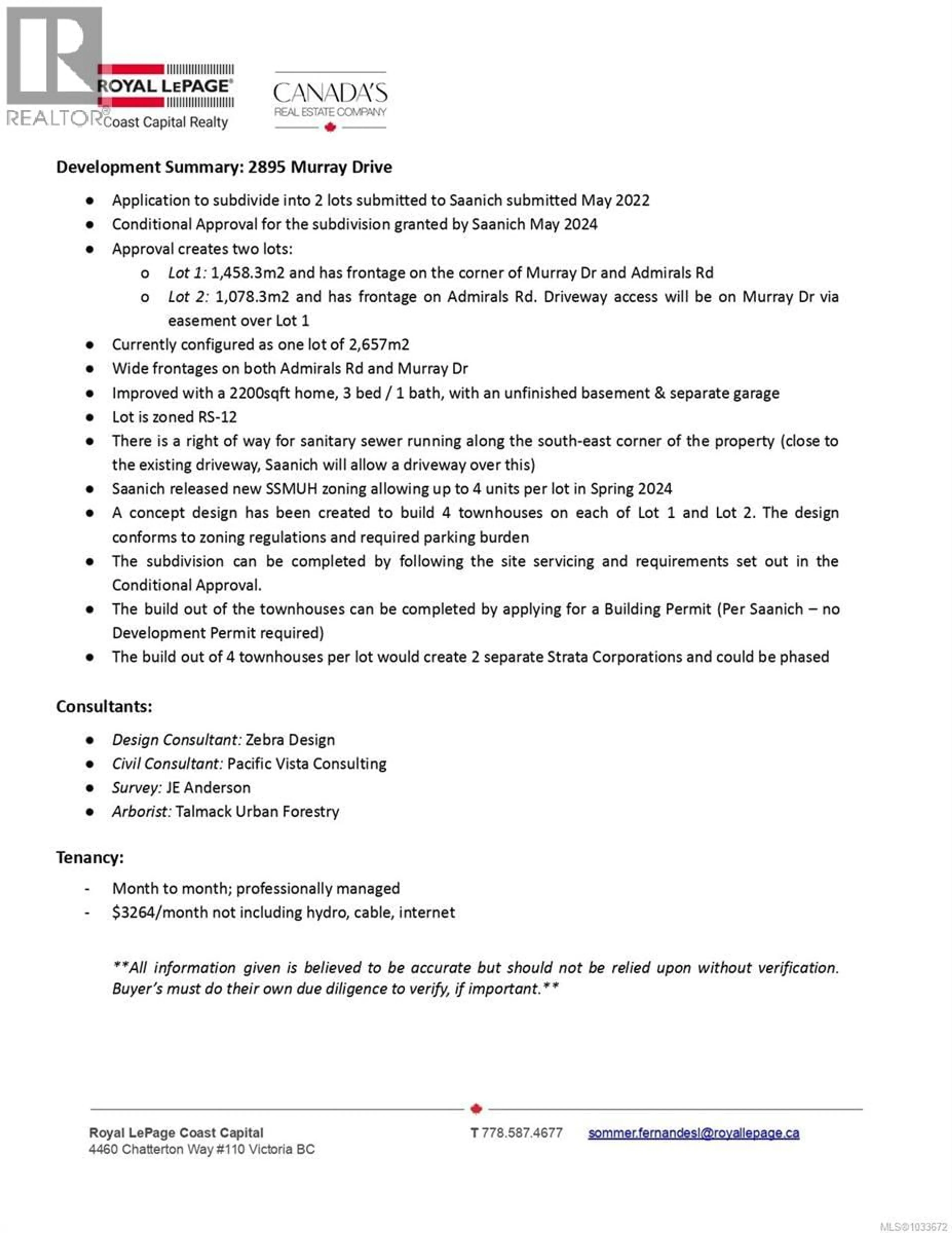 Floor plan for 2895 MURRAY DRIVE, Saanich British Columbia V9A2S6