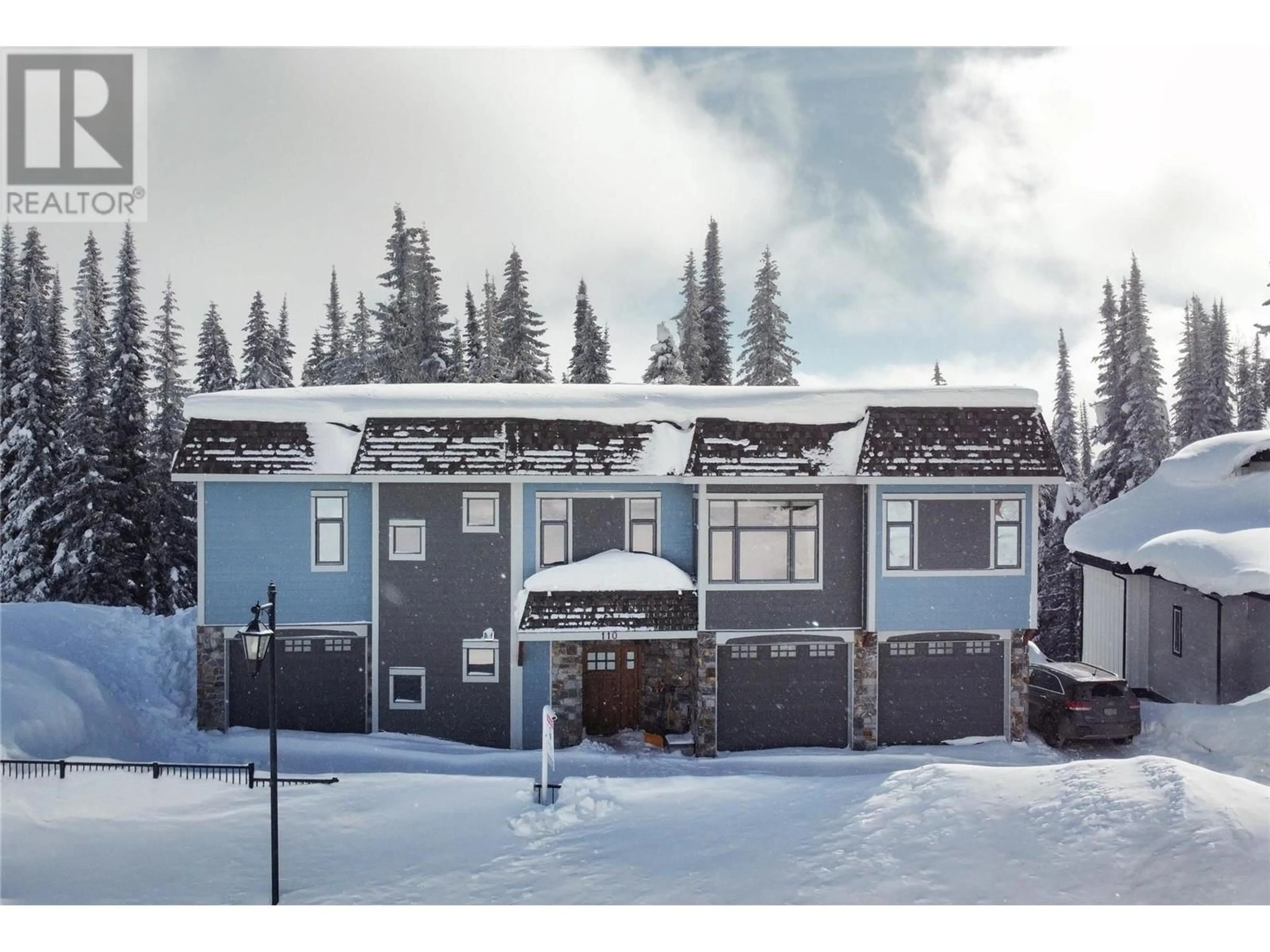 A pic from outside/outdoor area/front of a property/back of a property/a pic from drone, unknown for 110 Arnica Lane, Silver Star British Columbia V1B3W9